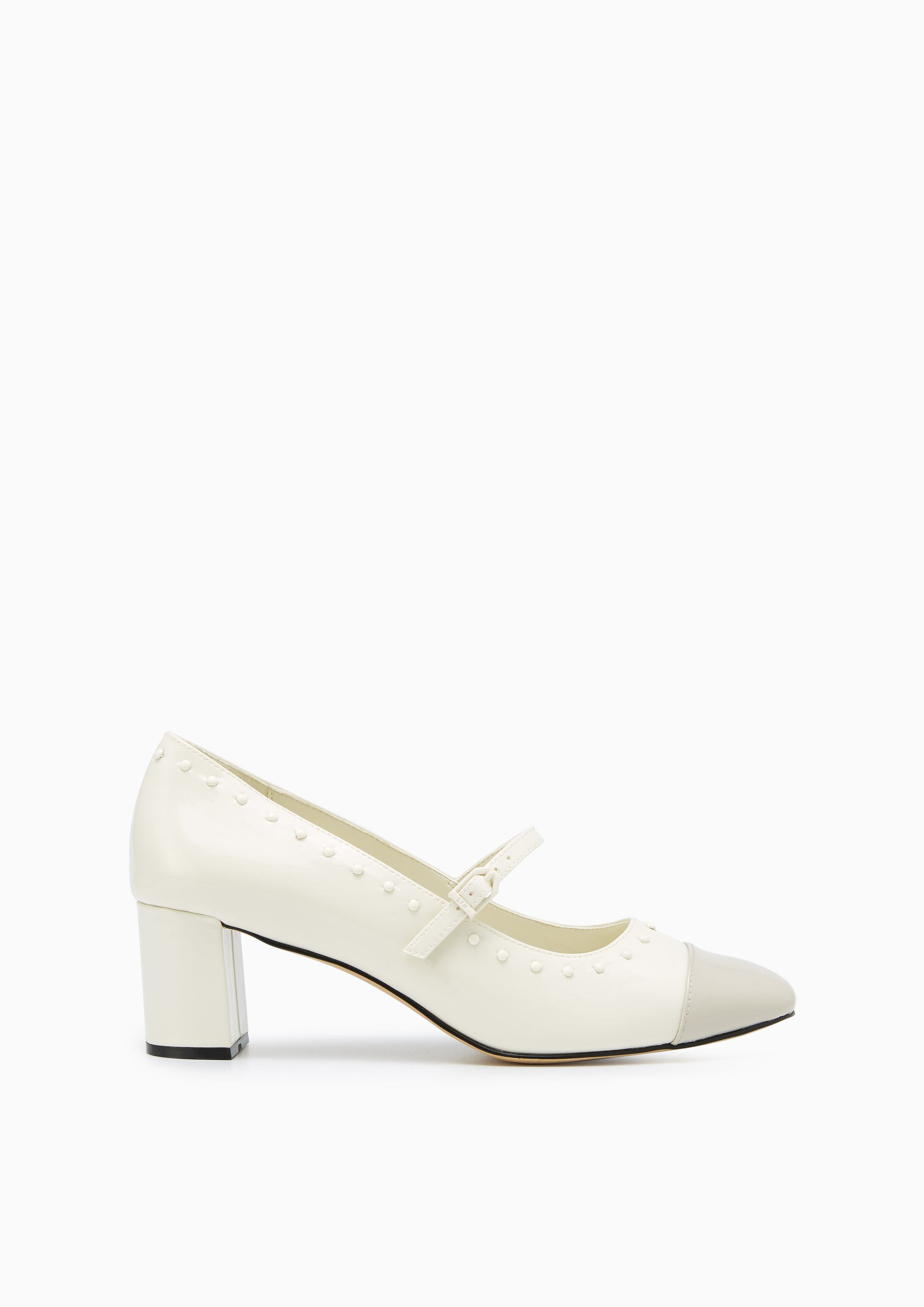 Kenny Mid Heel Pumps Ivory - Lyn TH