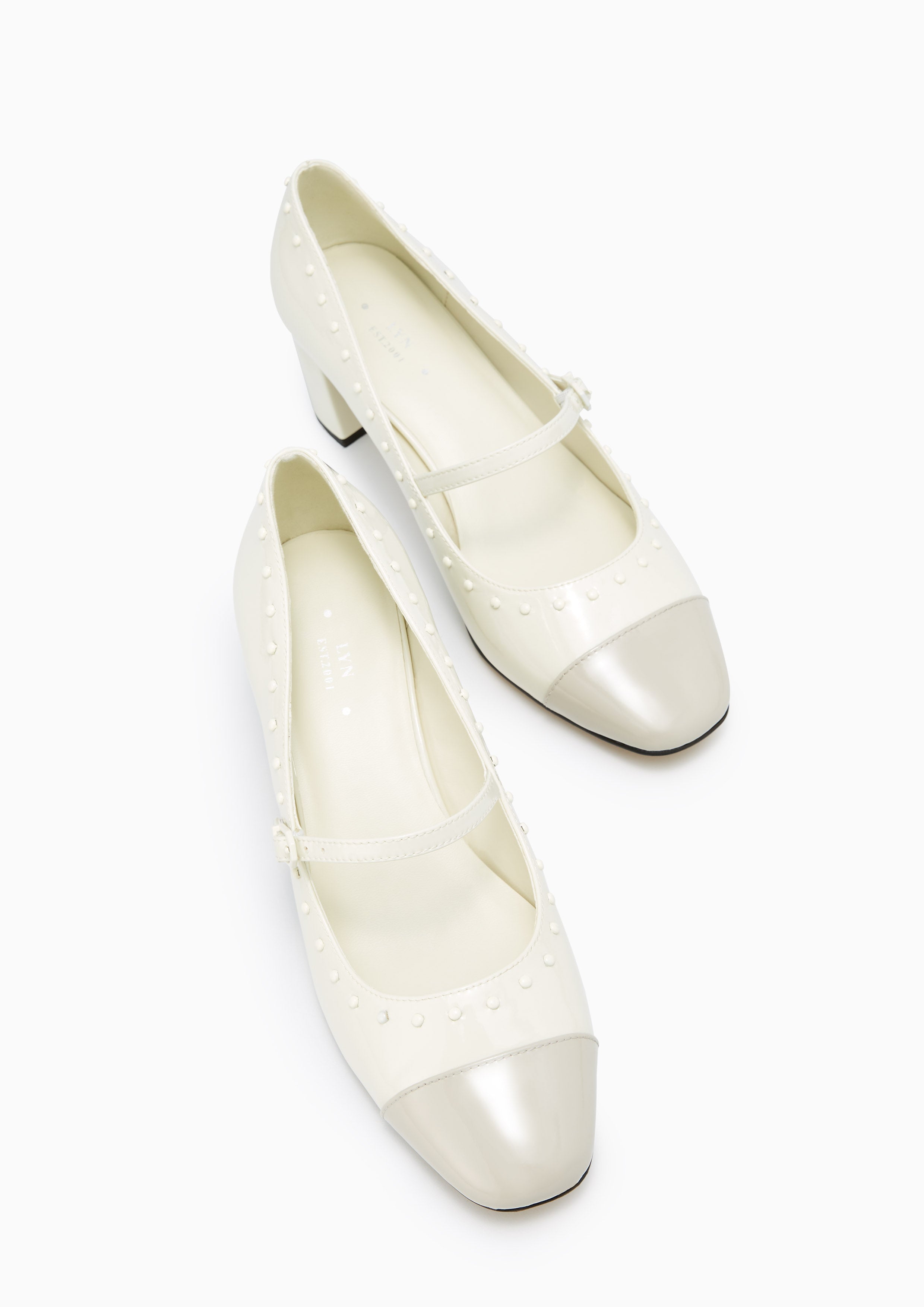 Kenny Mid Heel Pumps Ivory - Lyn TH