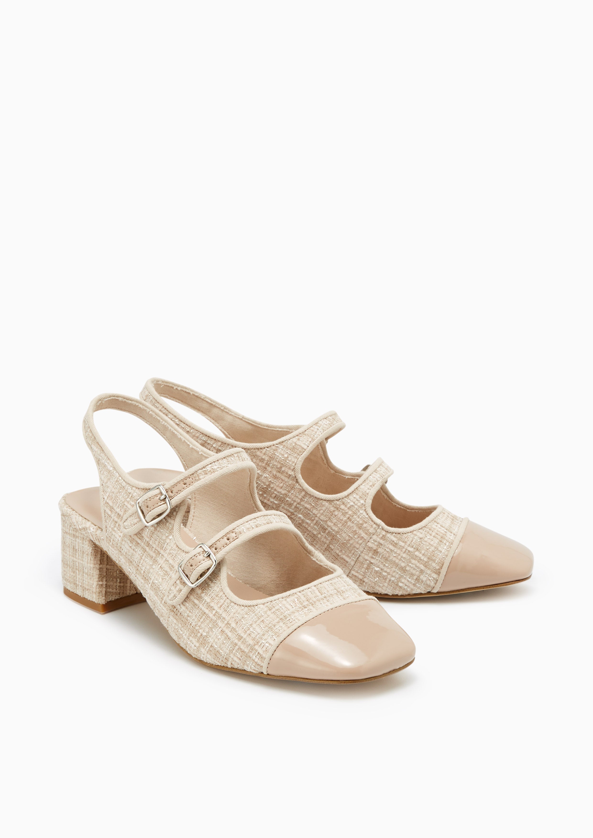 Connor Heel Slingbacks Beige