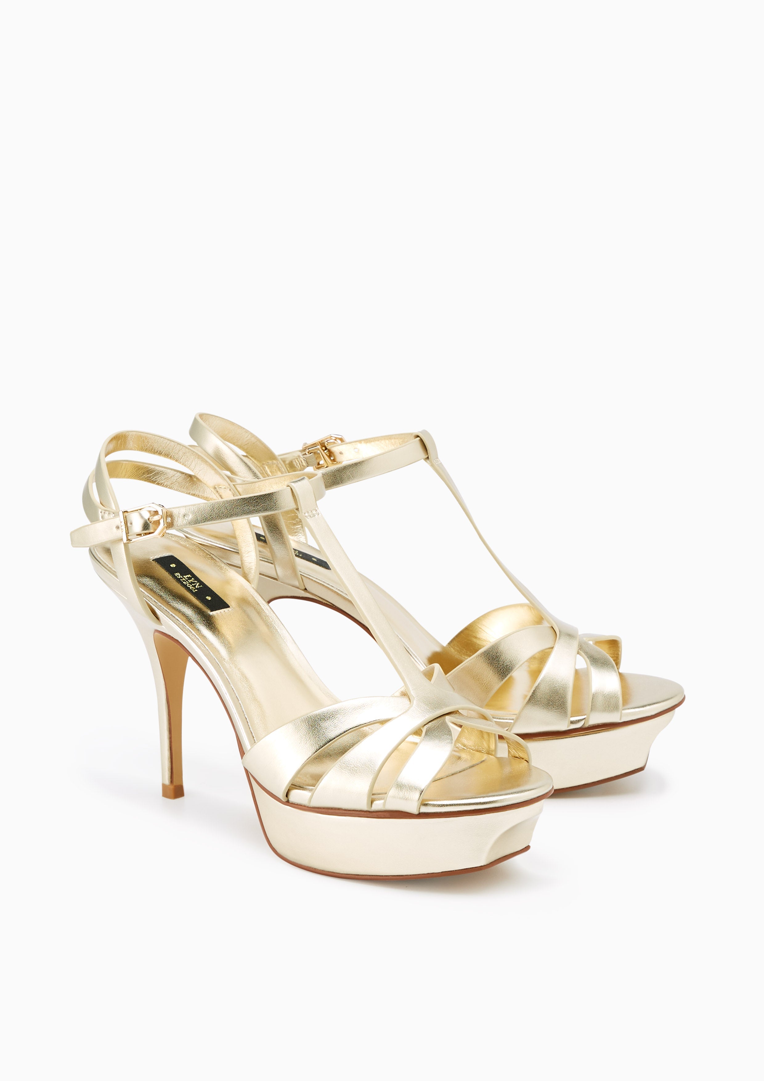 Sabella Soft Metallic Sandals Gold - Lyn TH