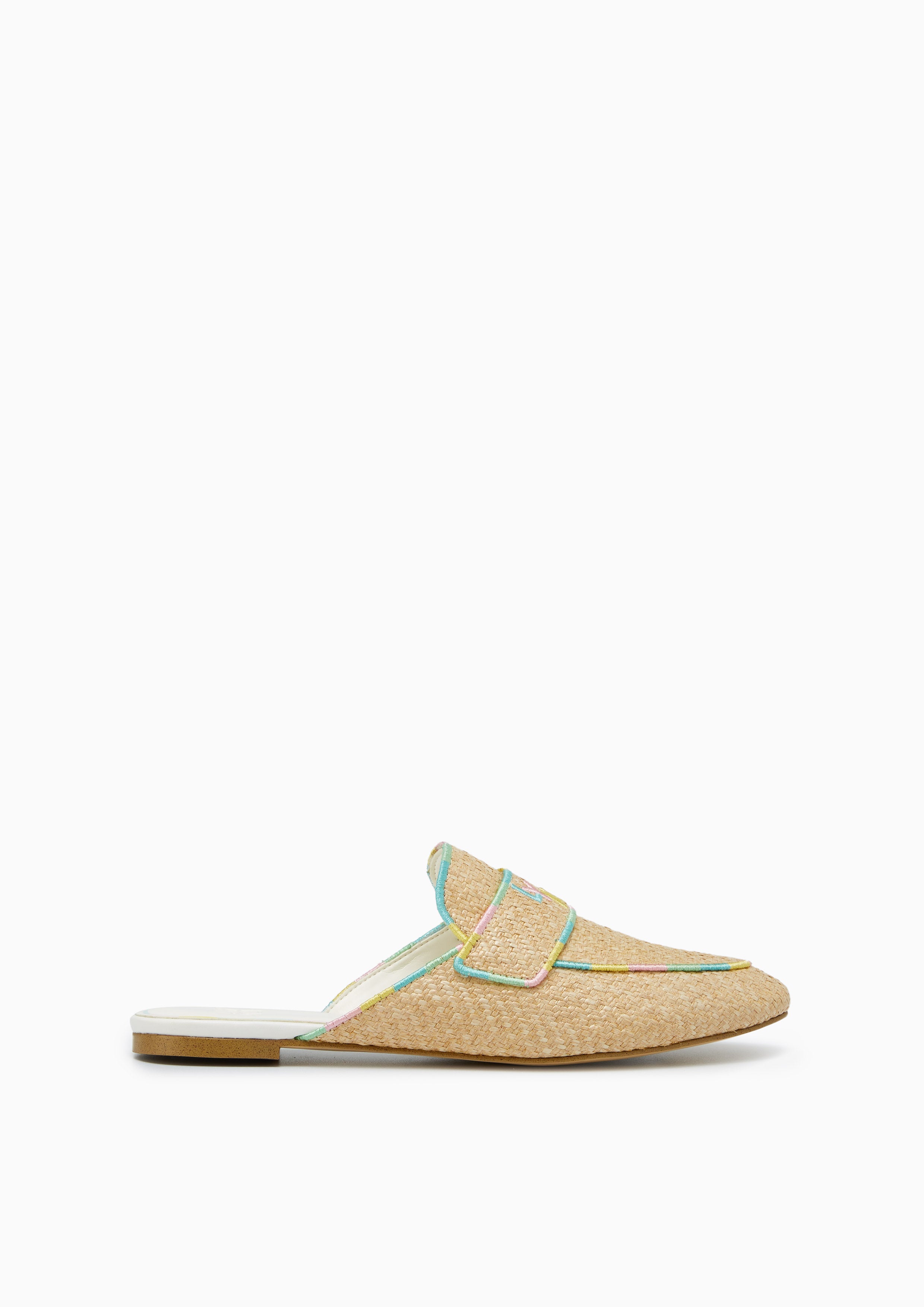 Kuky Flat Mules Beige