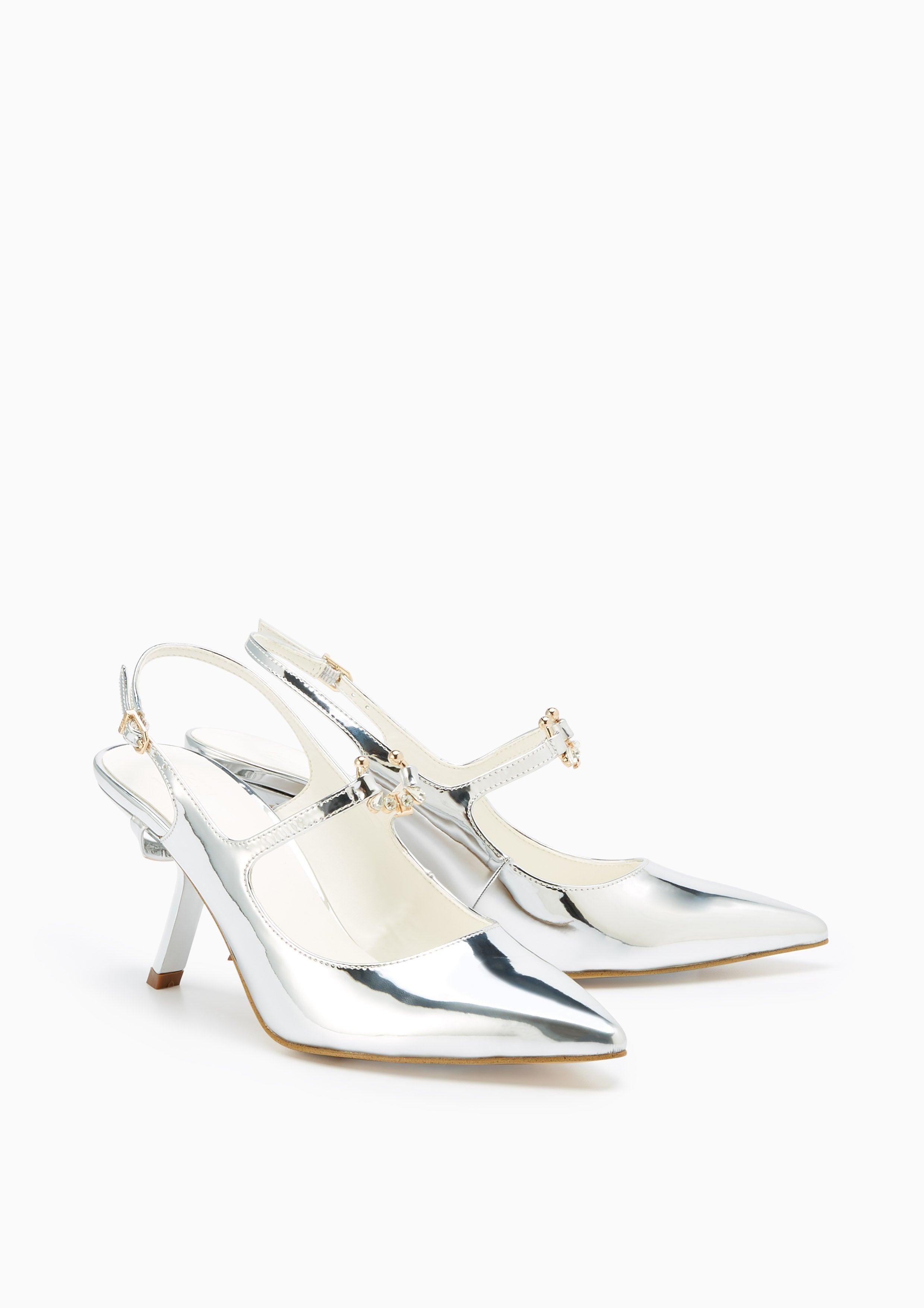 Panny High Heel Slingbacks Silver