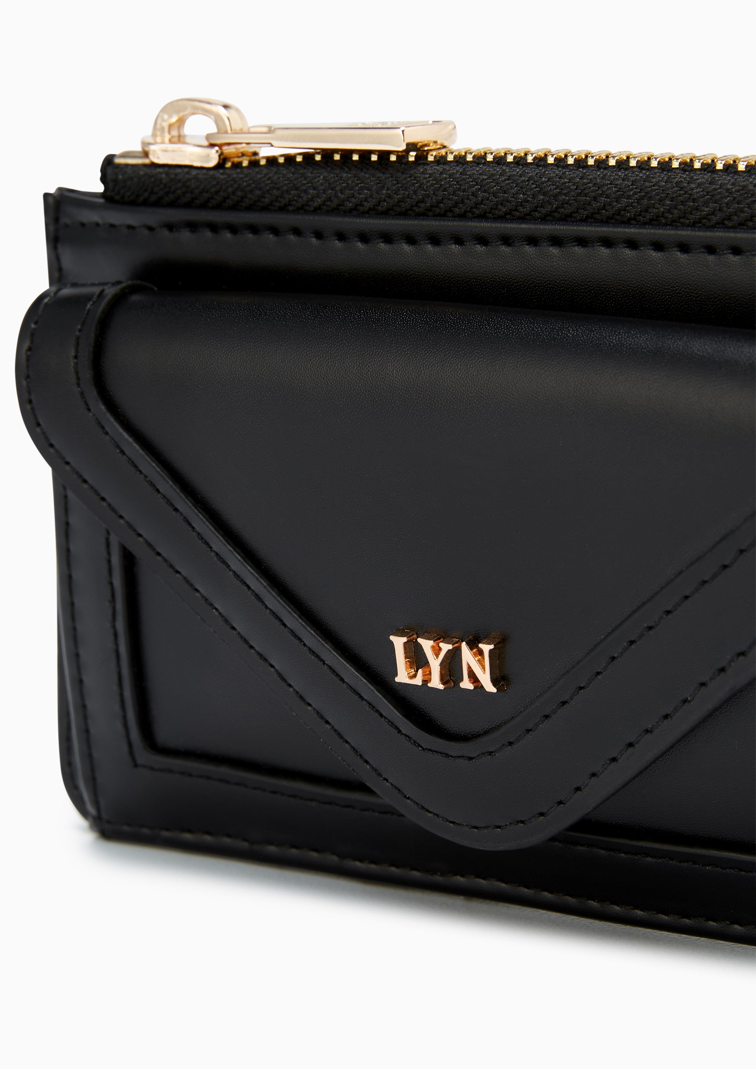 Muda Card Holder Short Wallet Black - Lyn TH