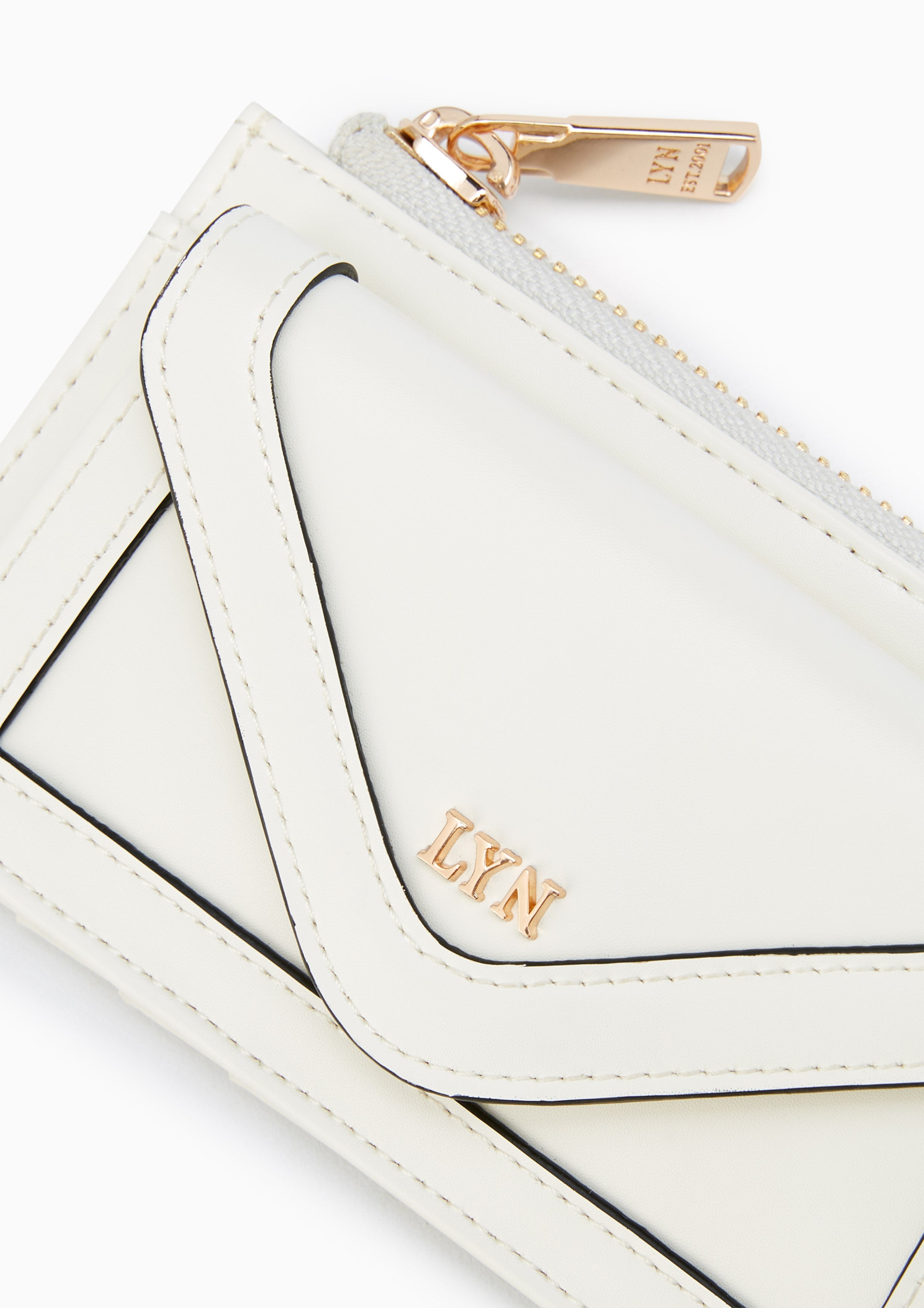 Muda Card Holder Short Wallet Ivory - Lyn TH