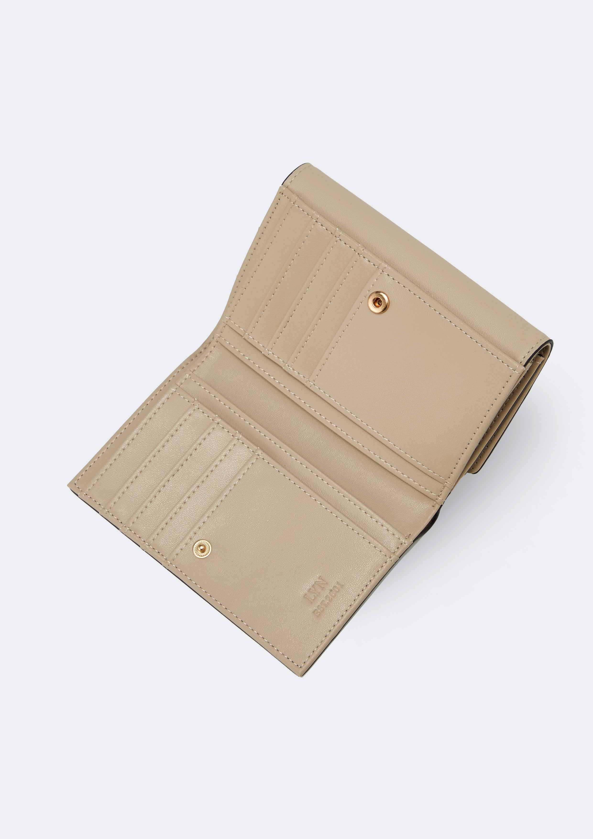 Betty Semi Short Wallet Beige - Lyn TH