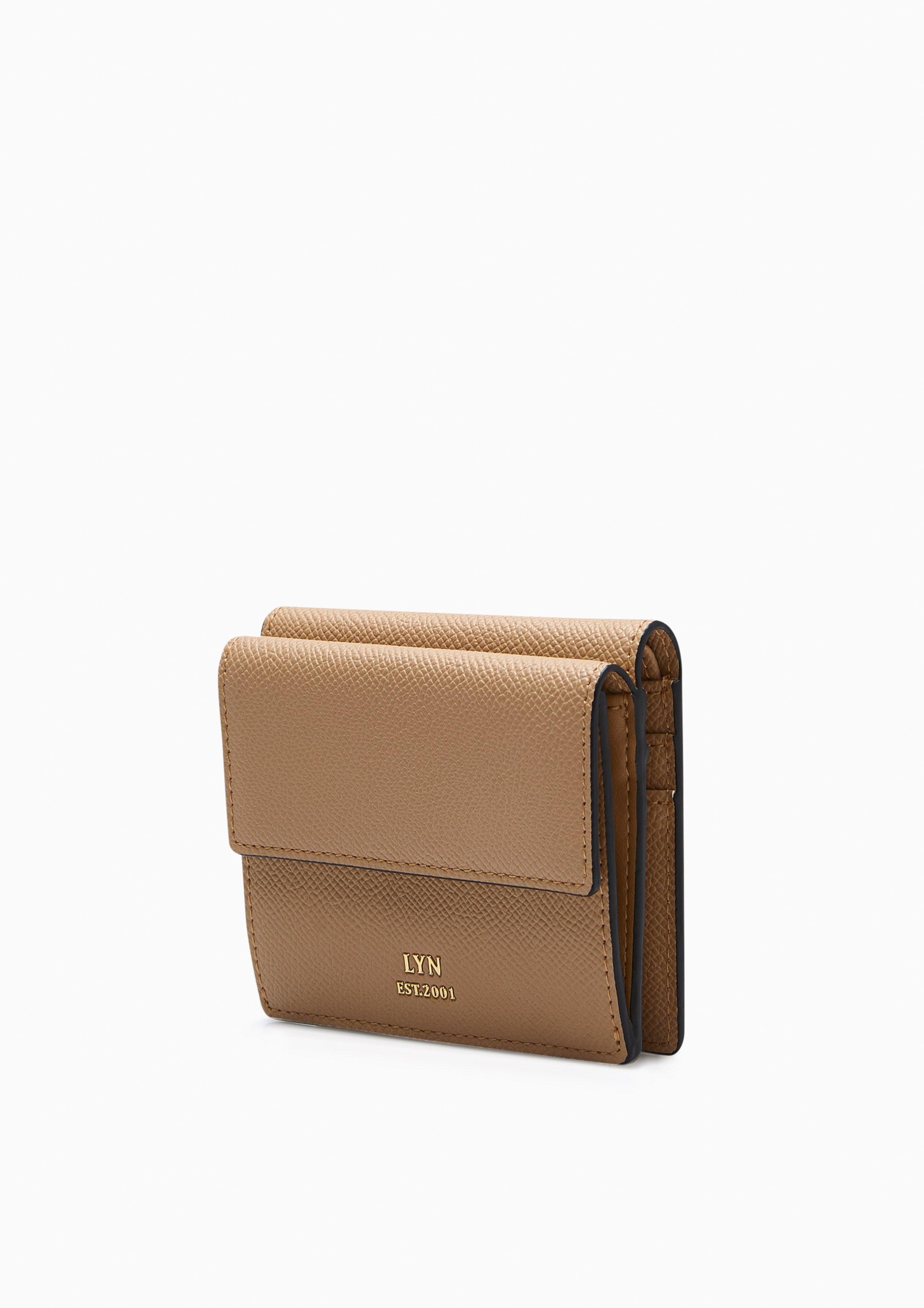 Serenity Flap Card Holder Dark Beige - Lyn TH