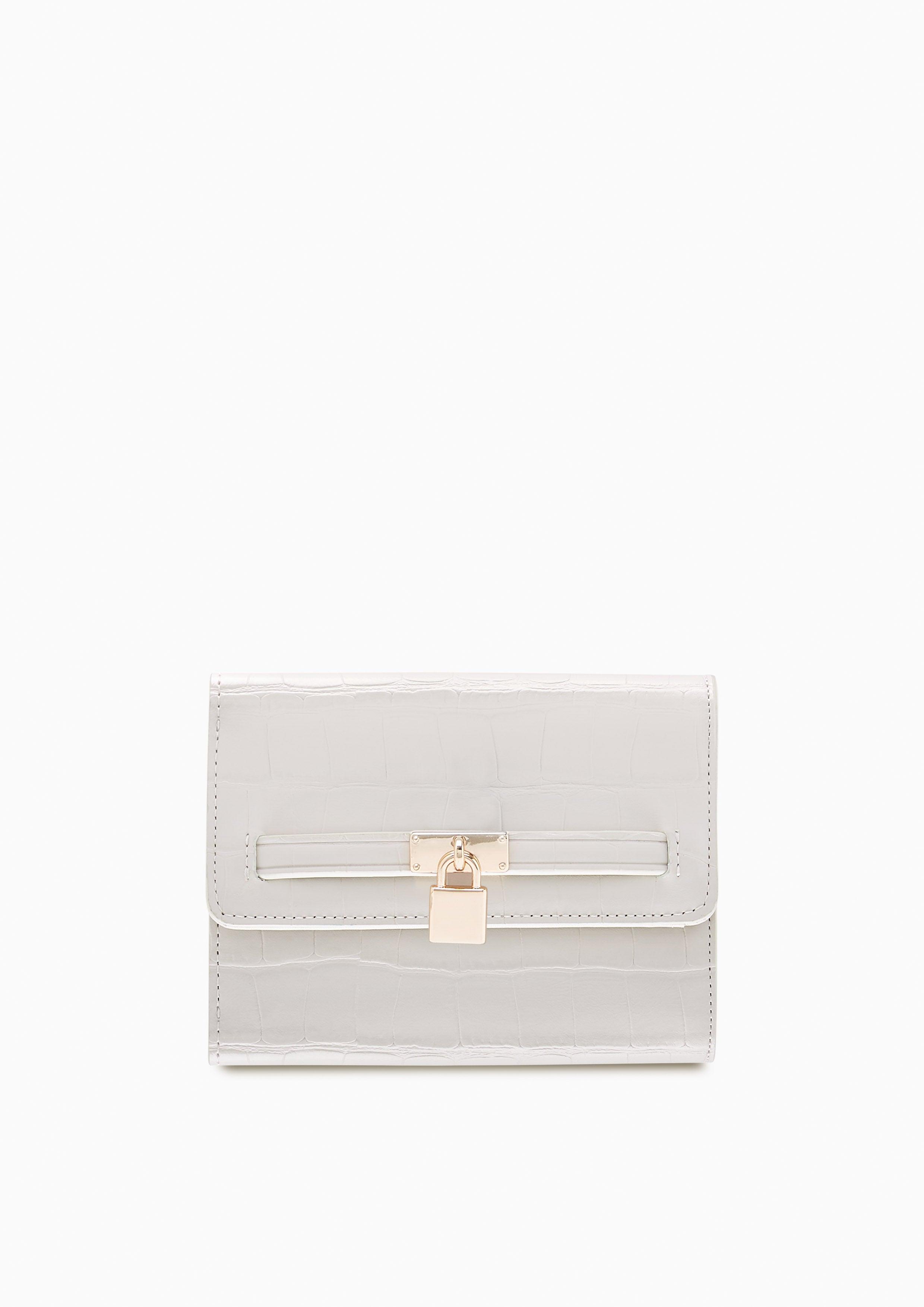 Venus Croco Short Wallet Light Grey