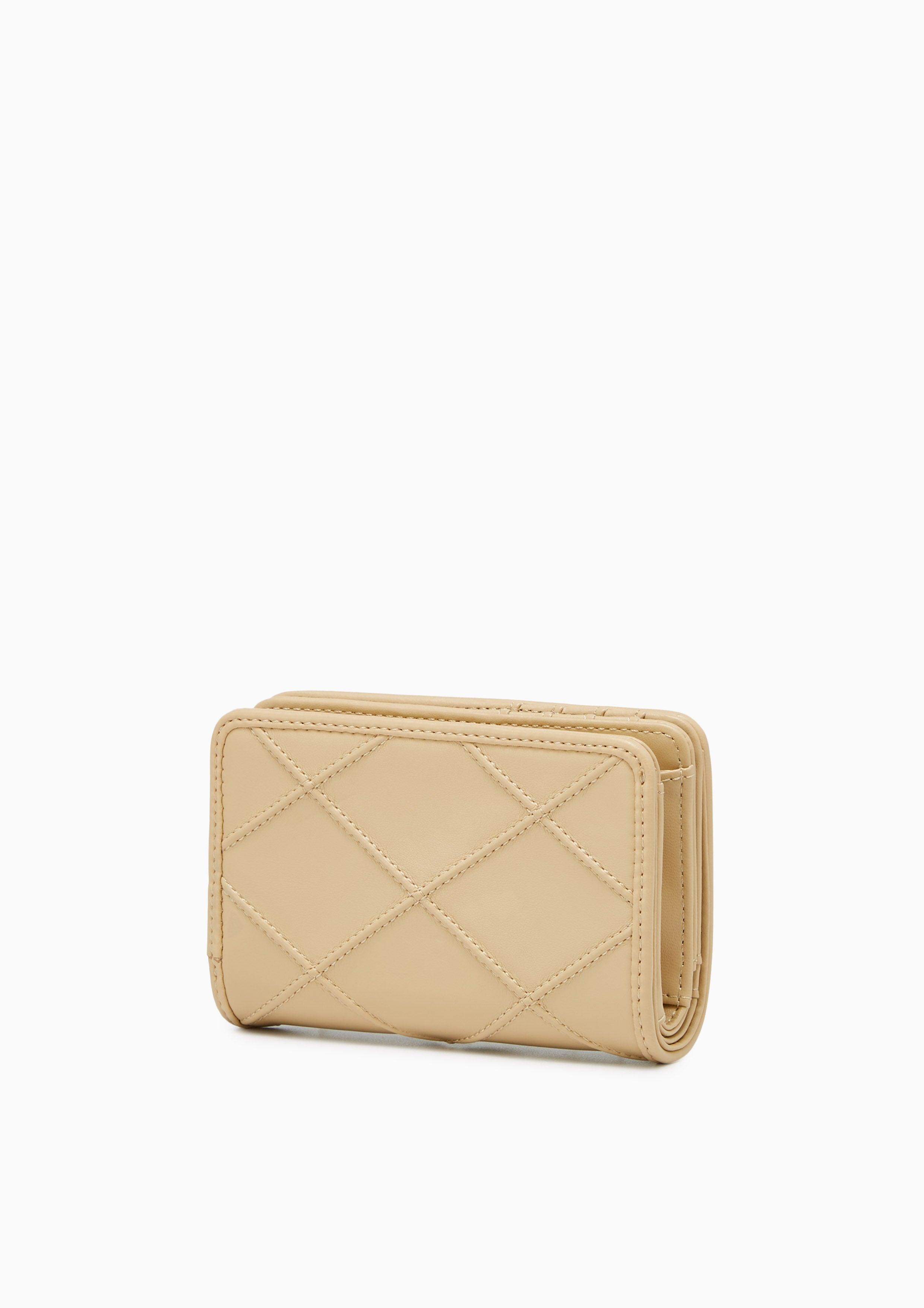 Camille Quilted Short Short Wallet Beige - Lyn TH