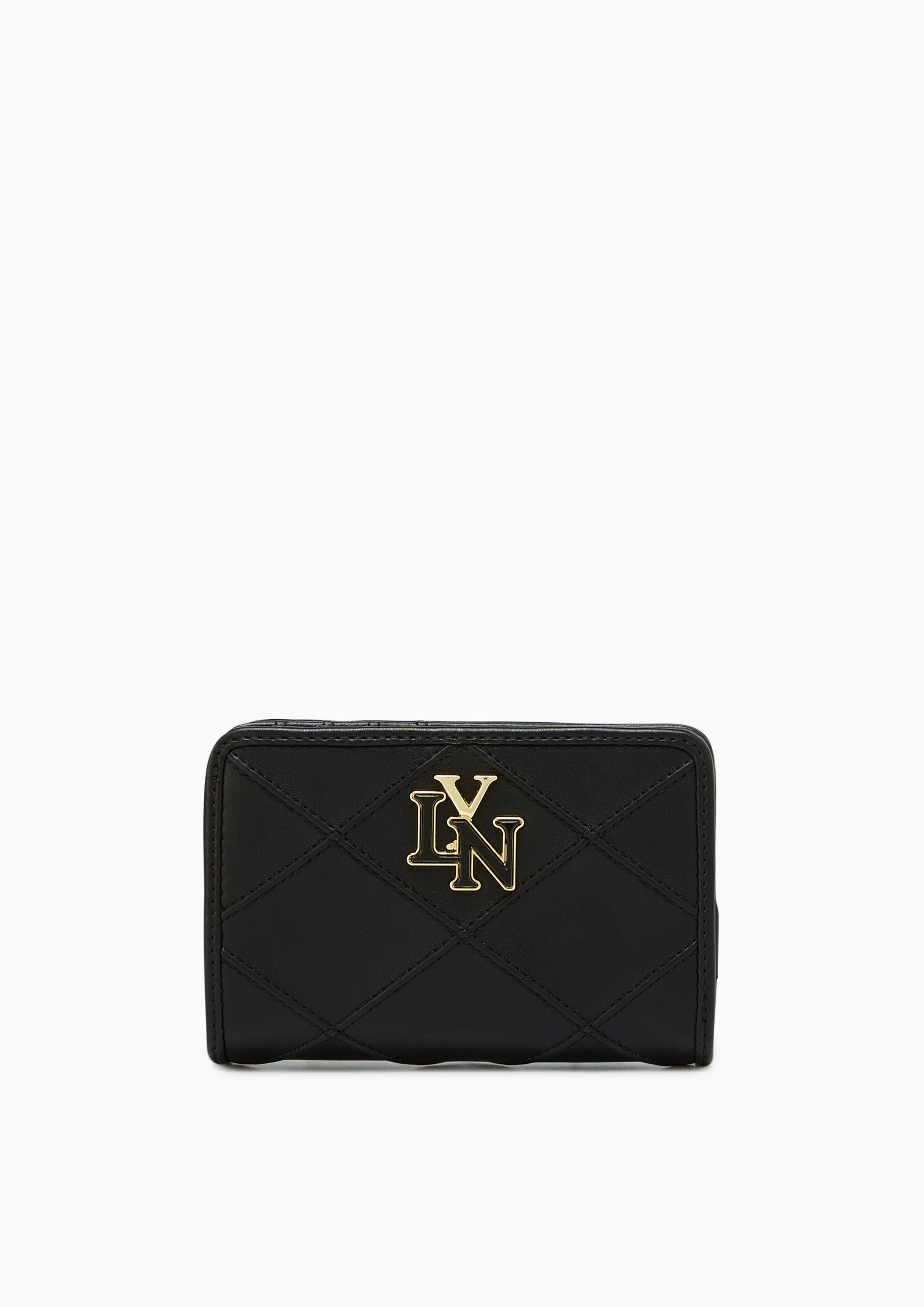 Camille Quilted Short Short Wallet Black - Lyn TH