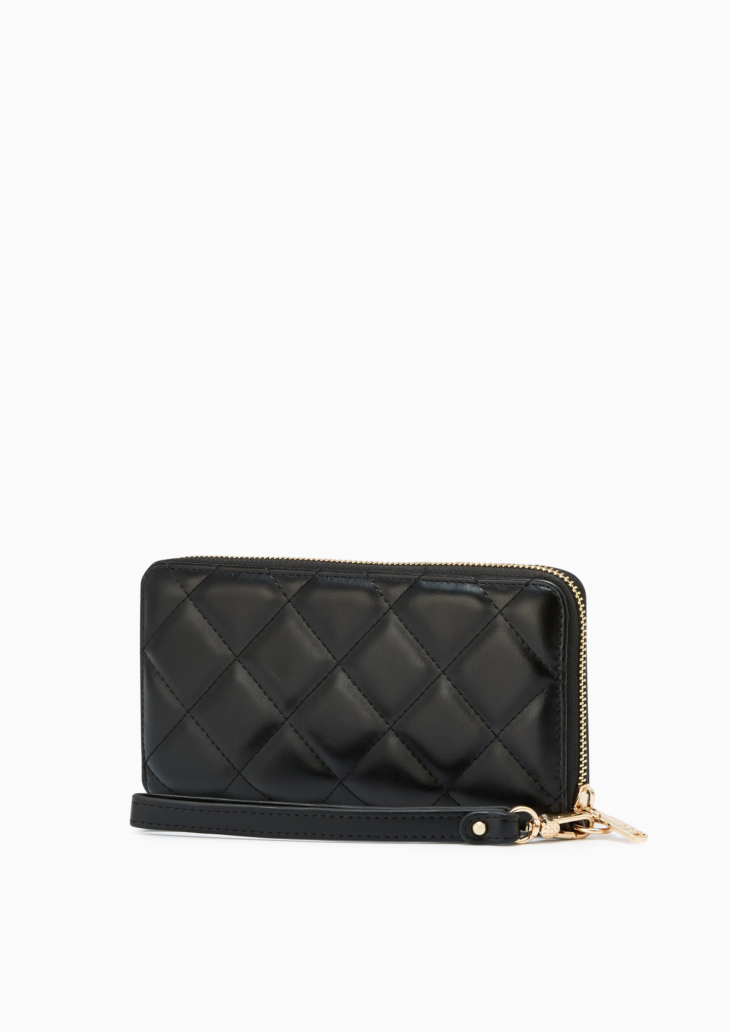 Essential Coin Con Quilt Long Wallet Black