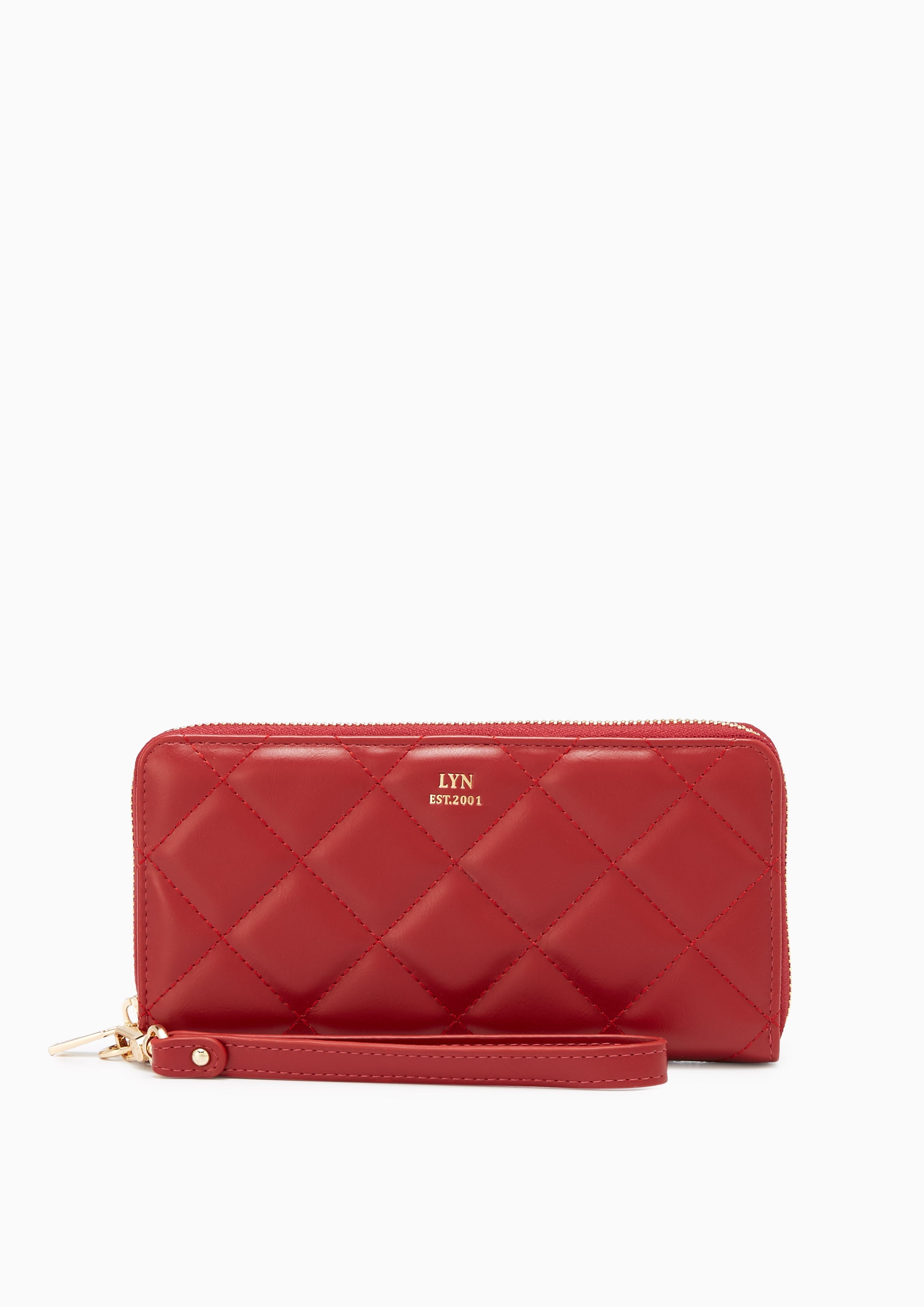 Essential Coin Con Quilt Long Wallet Red