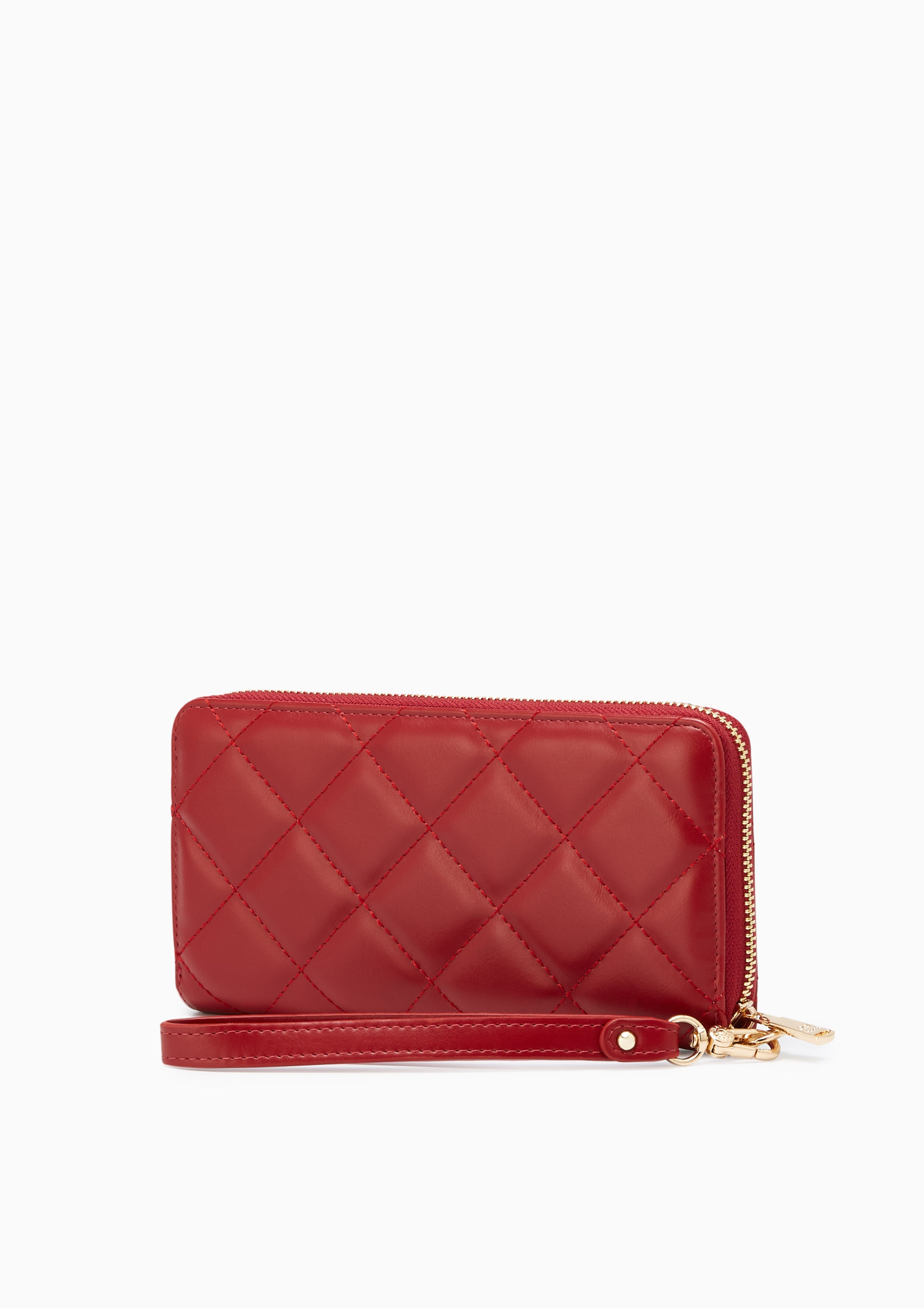 Essential Coin Con Quilt Long Wallet Red