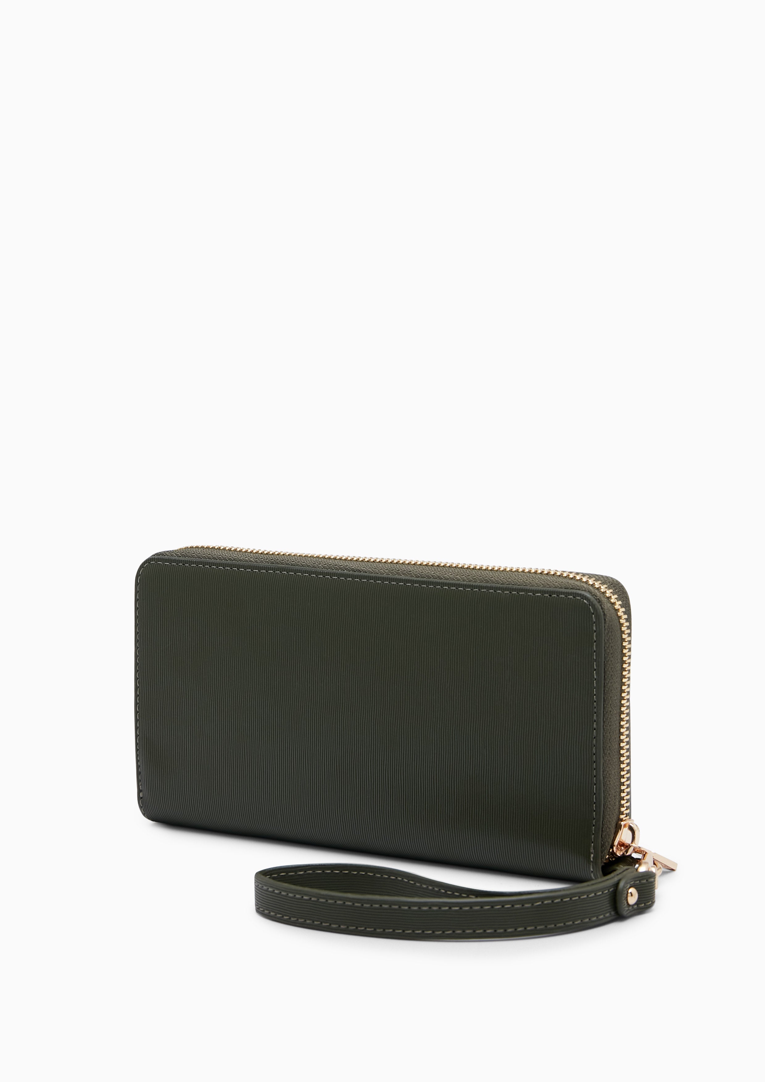 Essential Coin Con Plain Long Wallet Green