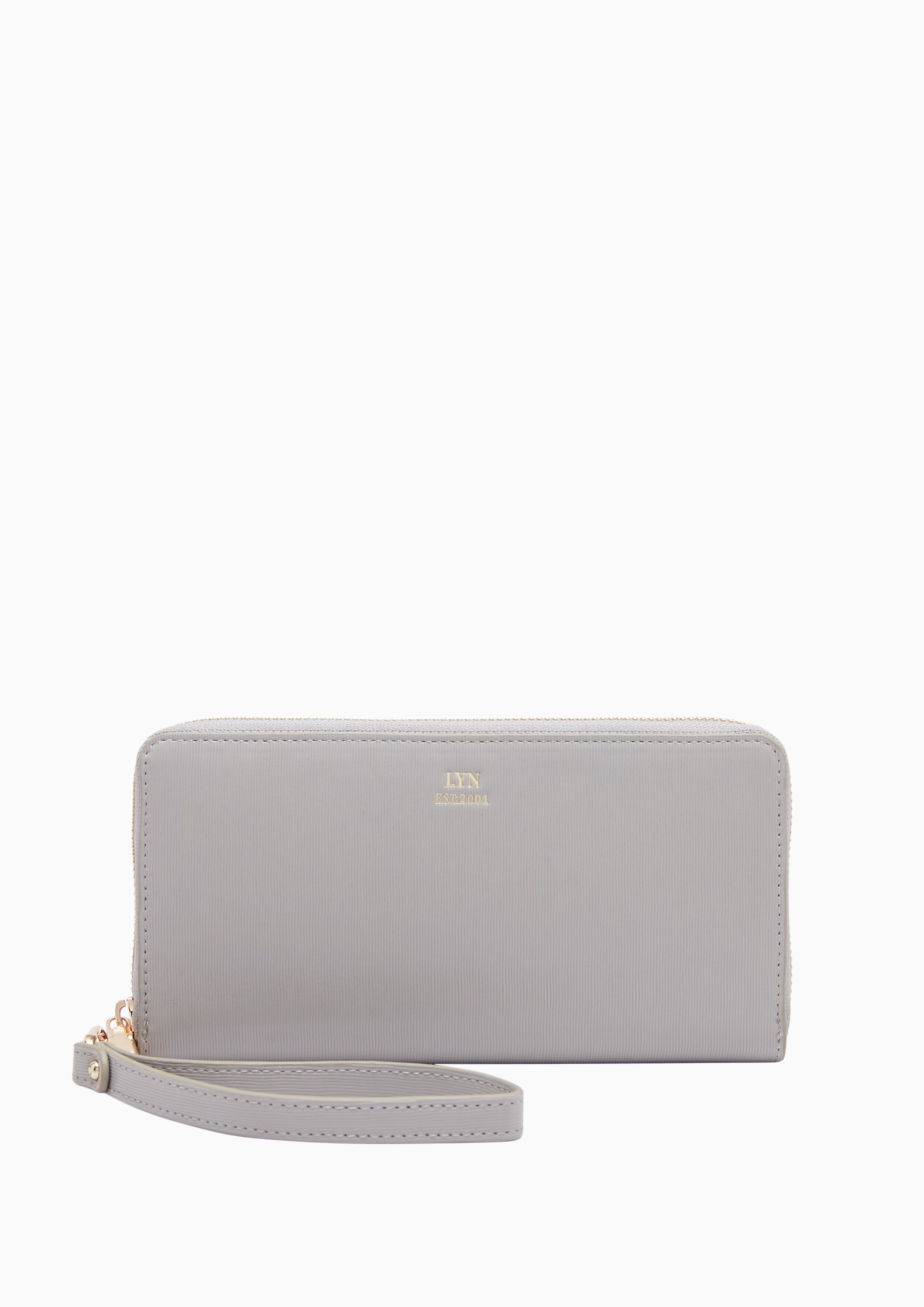 Essential Coin Con Plain Long Wallet Grey