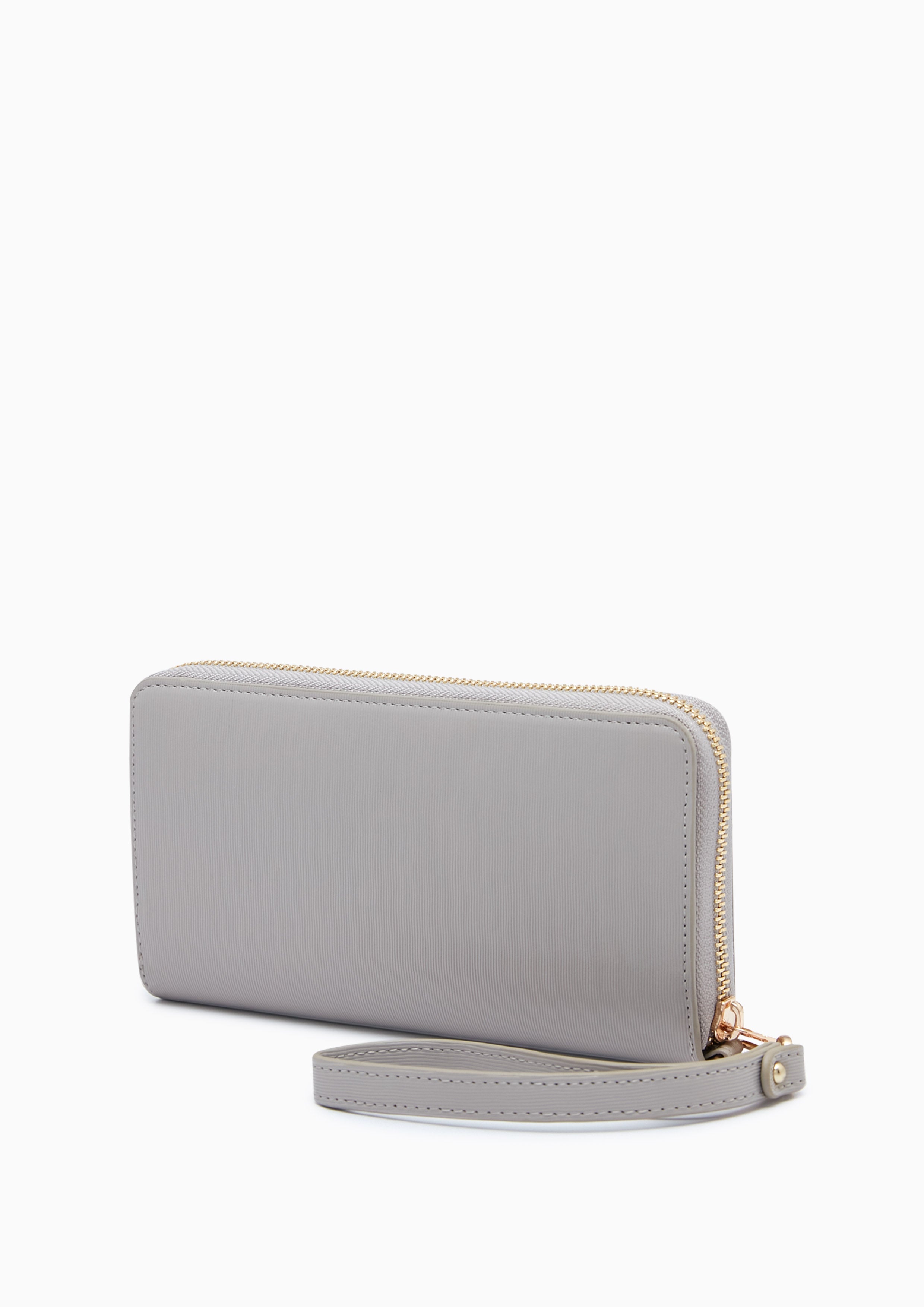 Essential Coin Con Plain Long Wallet Grey