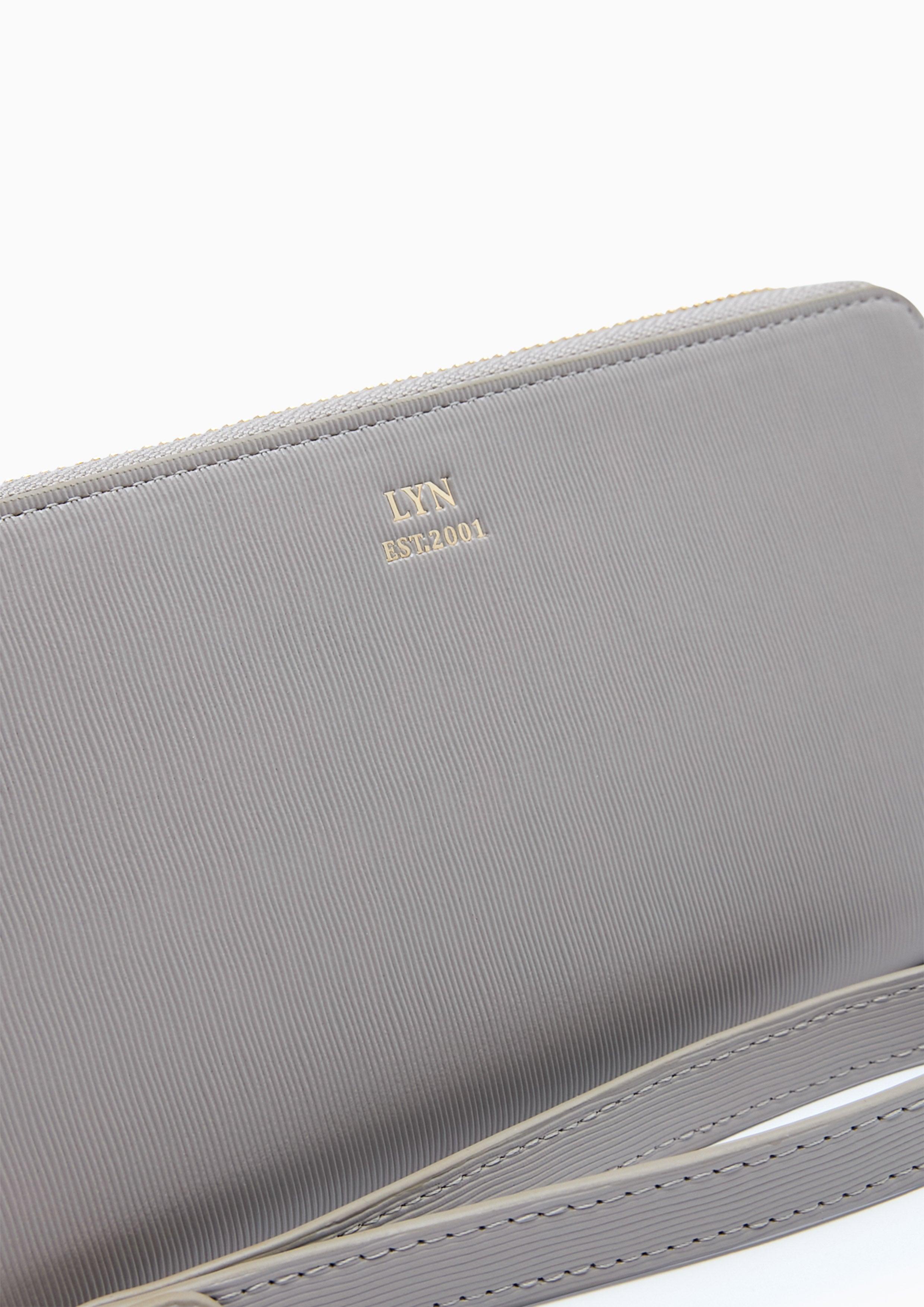 Essential Coin Con Plain Long Wallet Grey