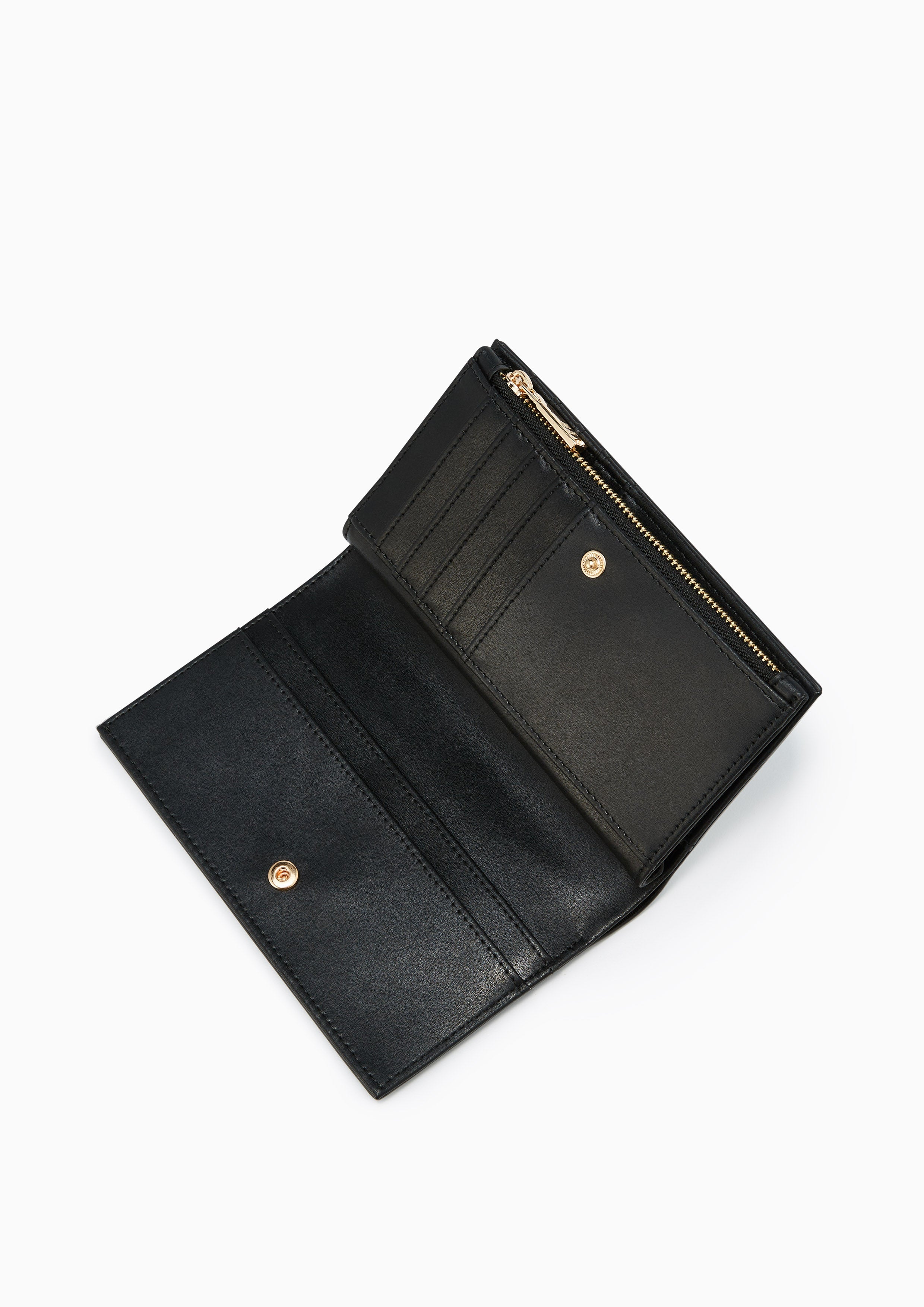 Essential Semi-Long Wallet Black - Lyn TH