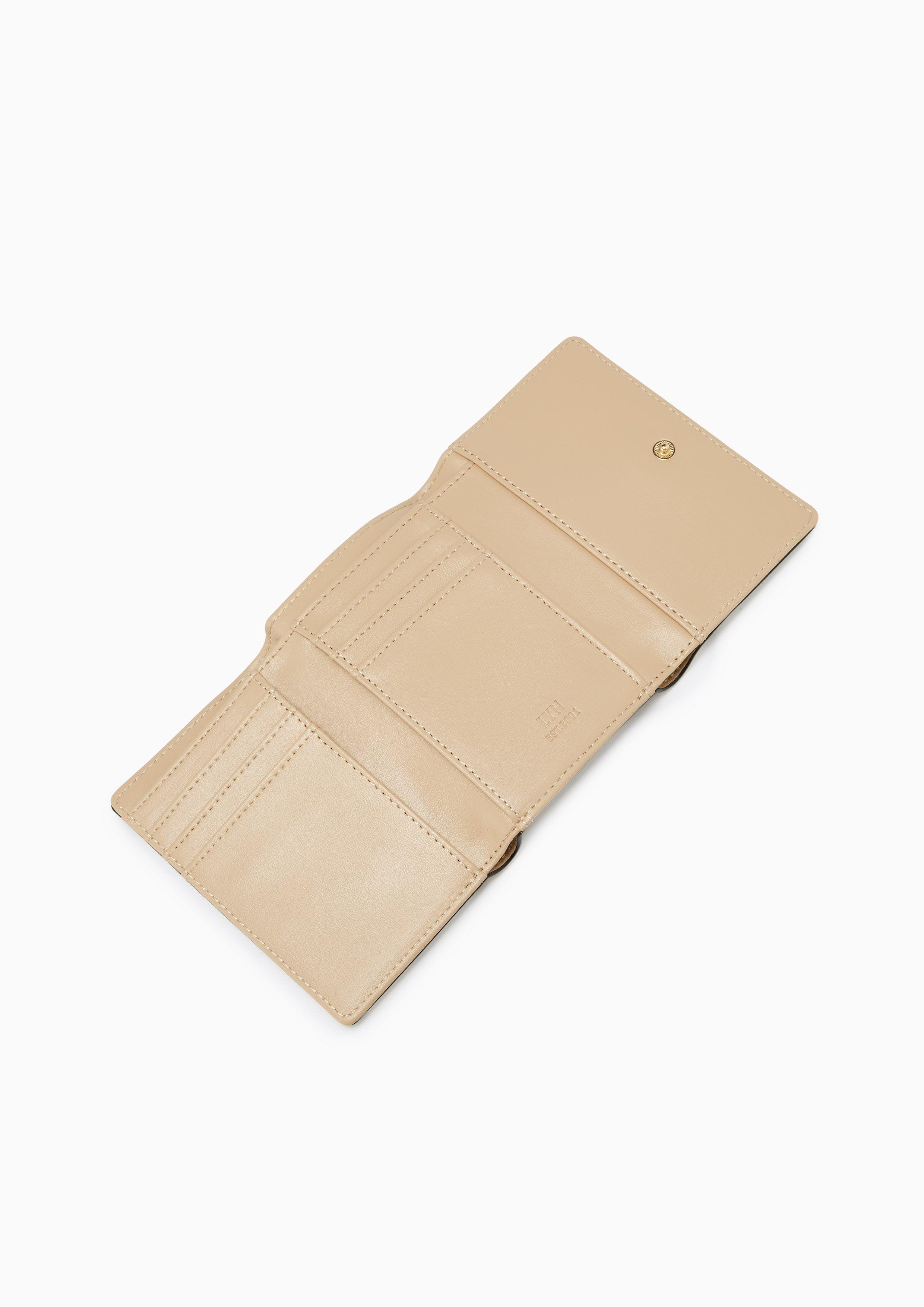 Essential Trifold Short Wallet Beige