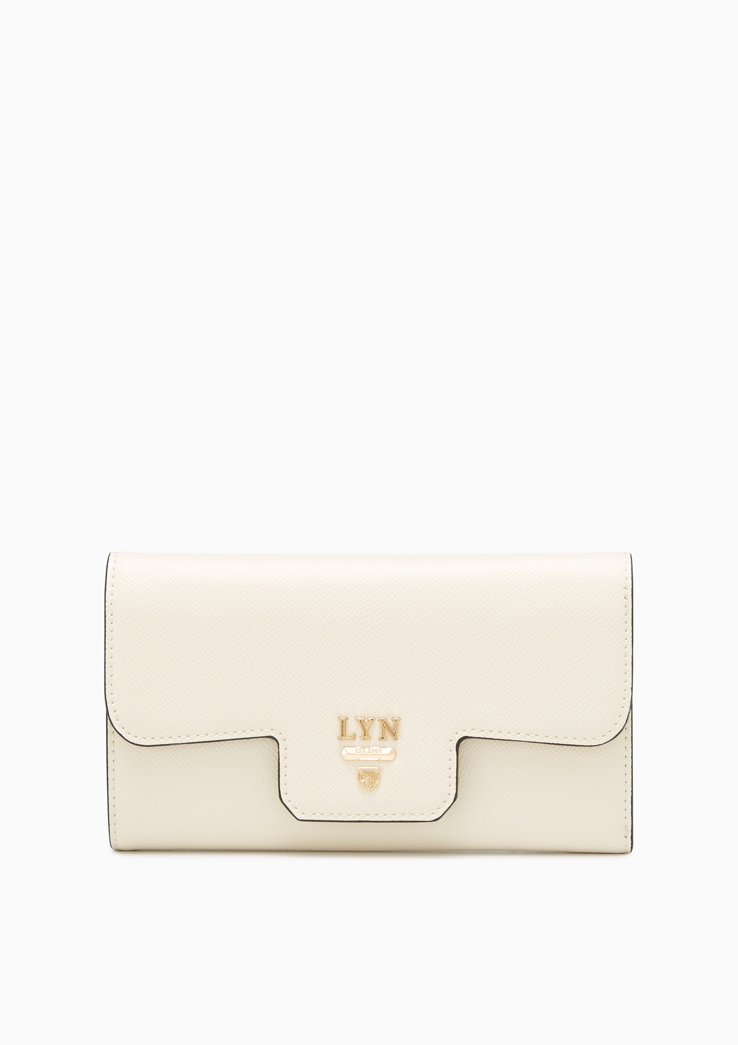 Snappy Fold Long Wallet Ivory - Lyn TH