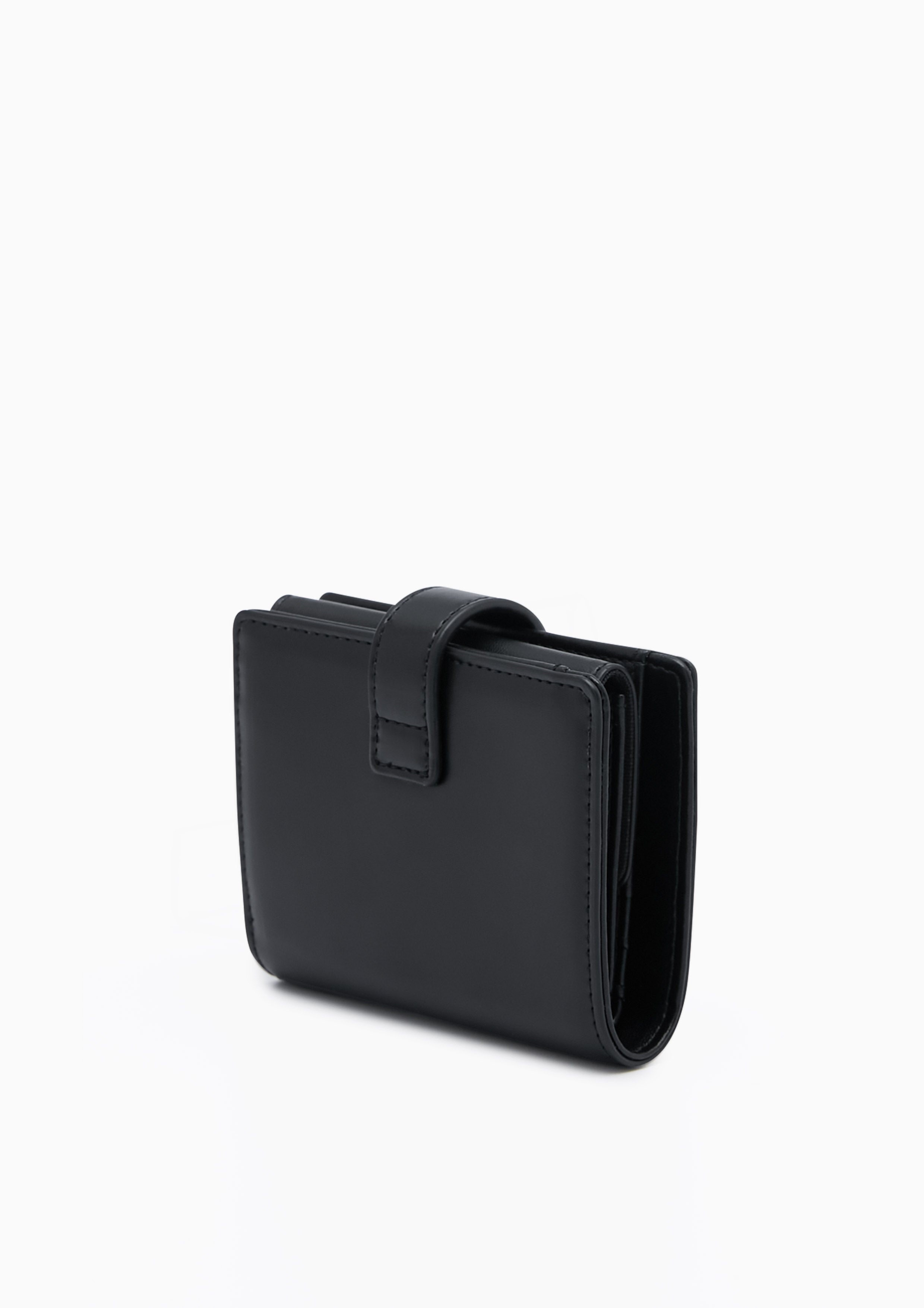 Athella Tri-Fold Short Wallet Black - Lyn TH