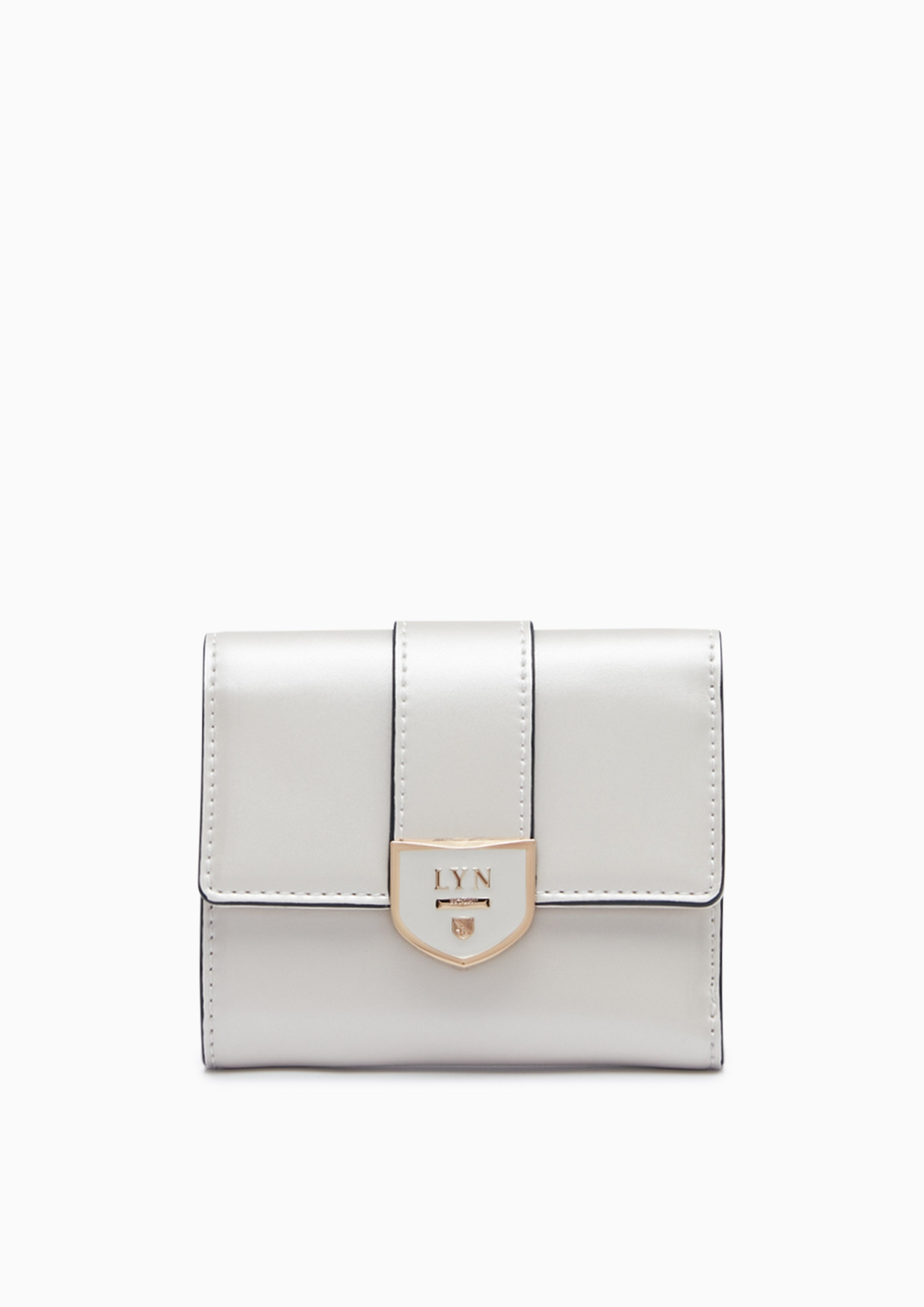 Athella Tri-Fold Short Wallet White - Lyn TH