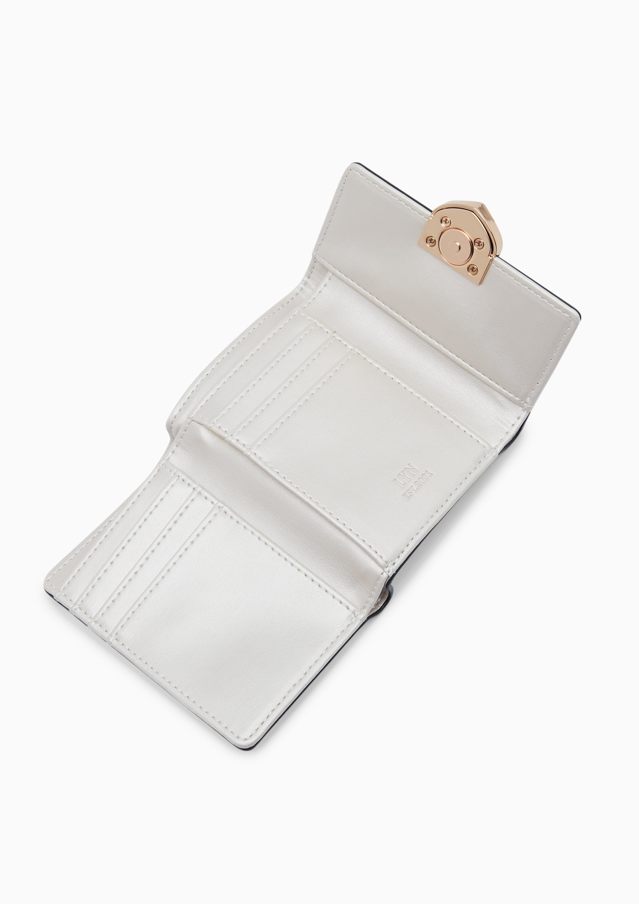 Athella Tri-Fold Short Wallet White - Lyn TH