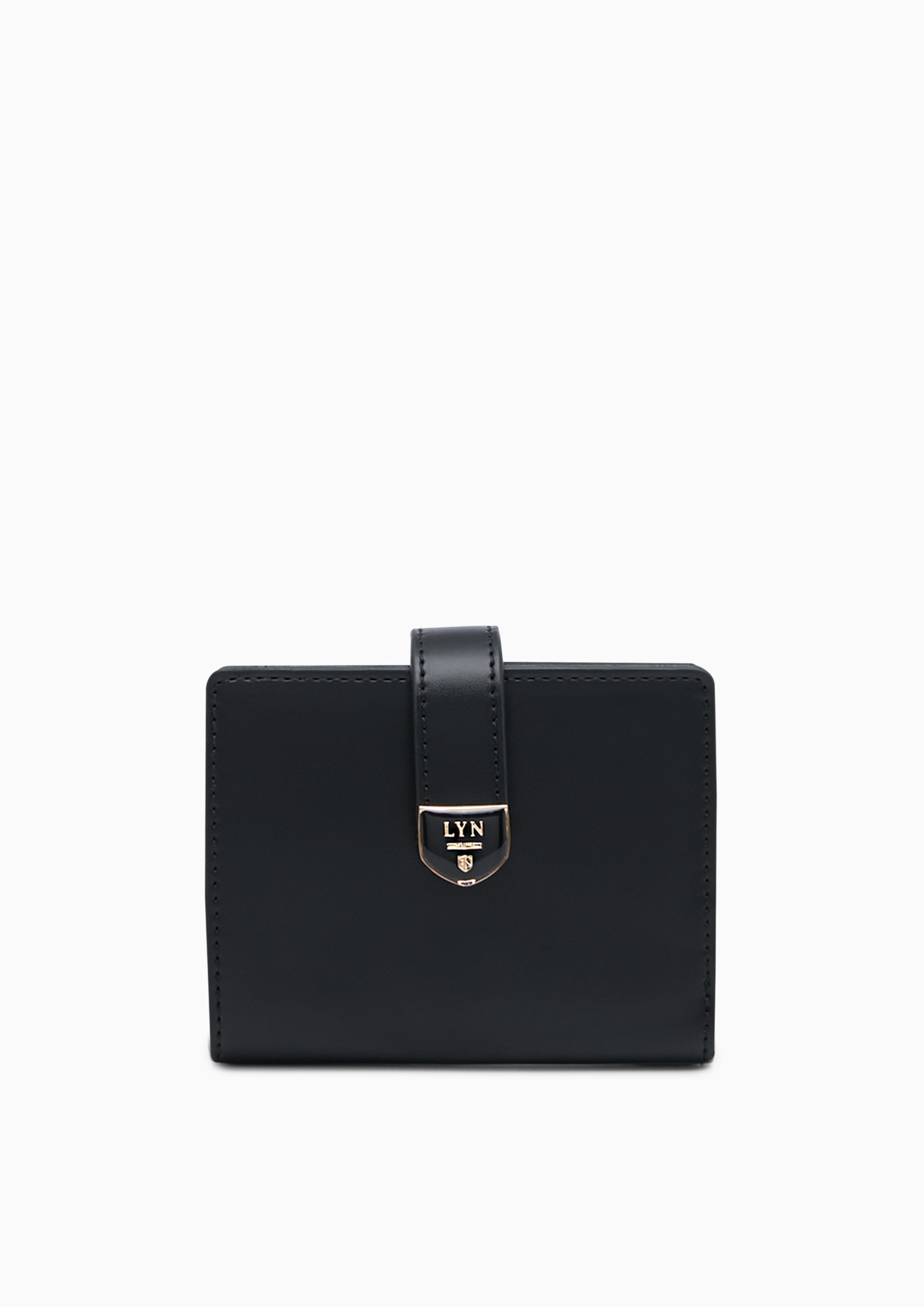 Athella Bi-Fold Short Wallet Black - Lyn TH