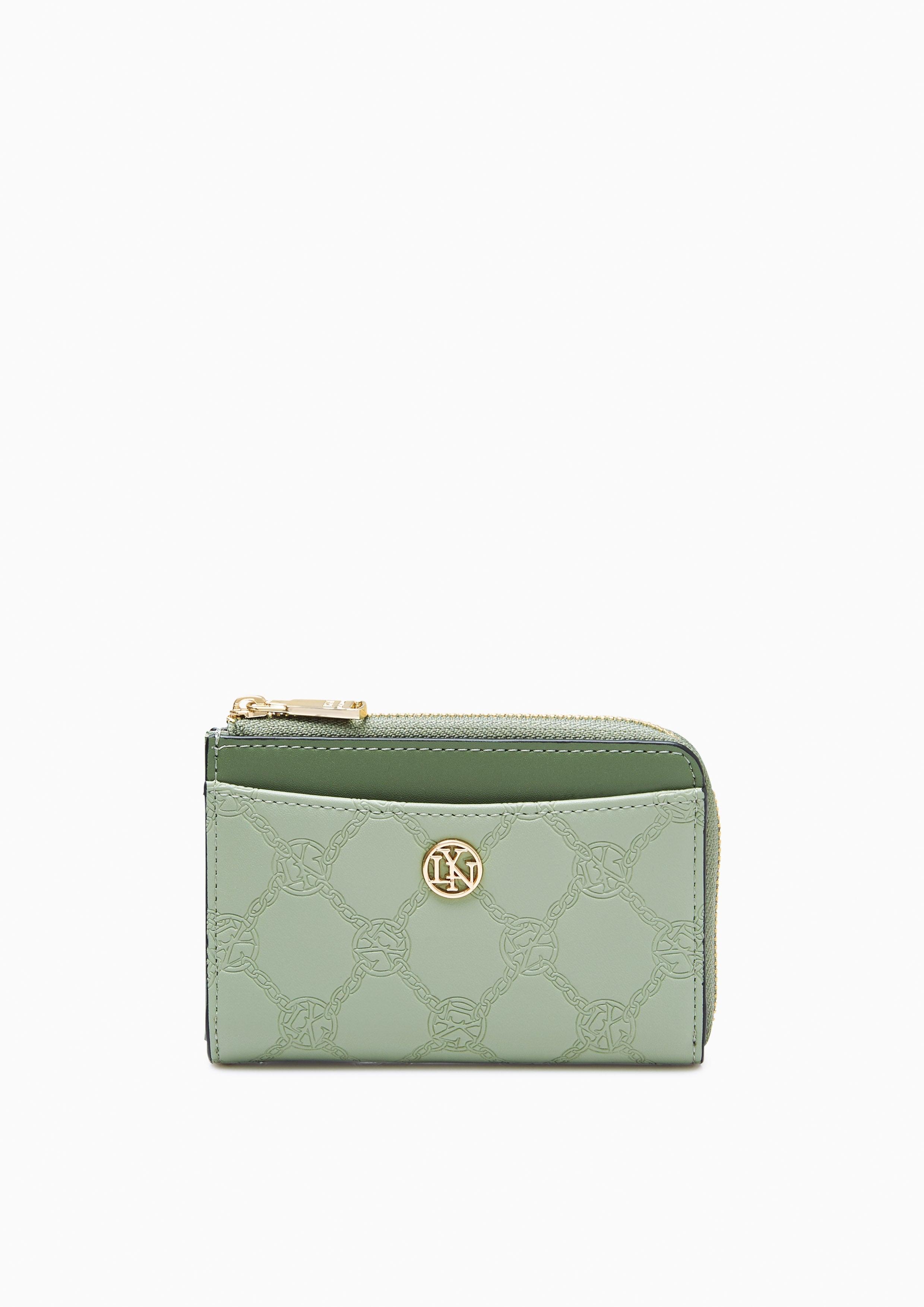 Tyla Zipped Card Holder Green