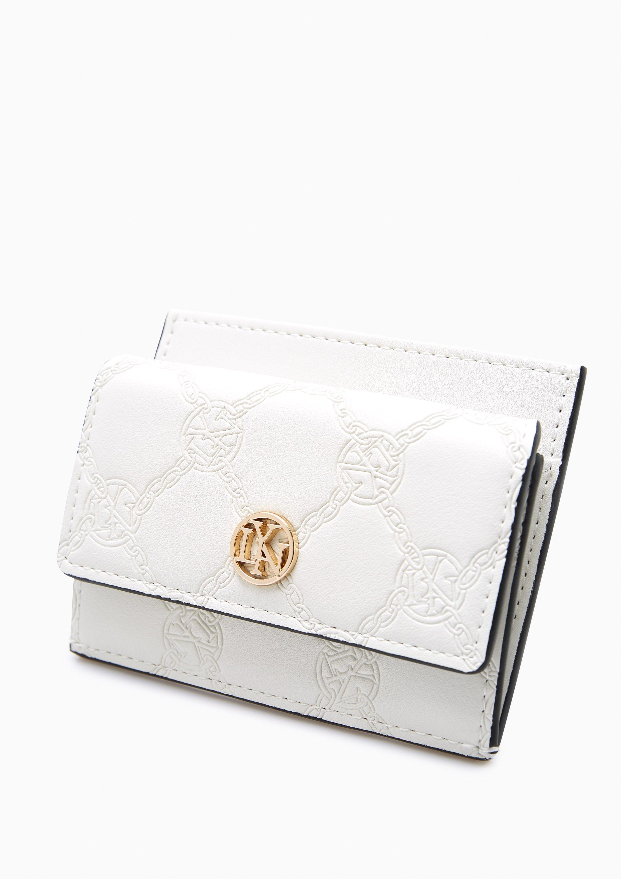 Tyla Zipped Card Holder Pouch White