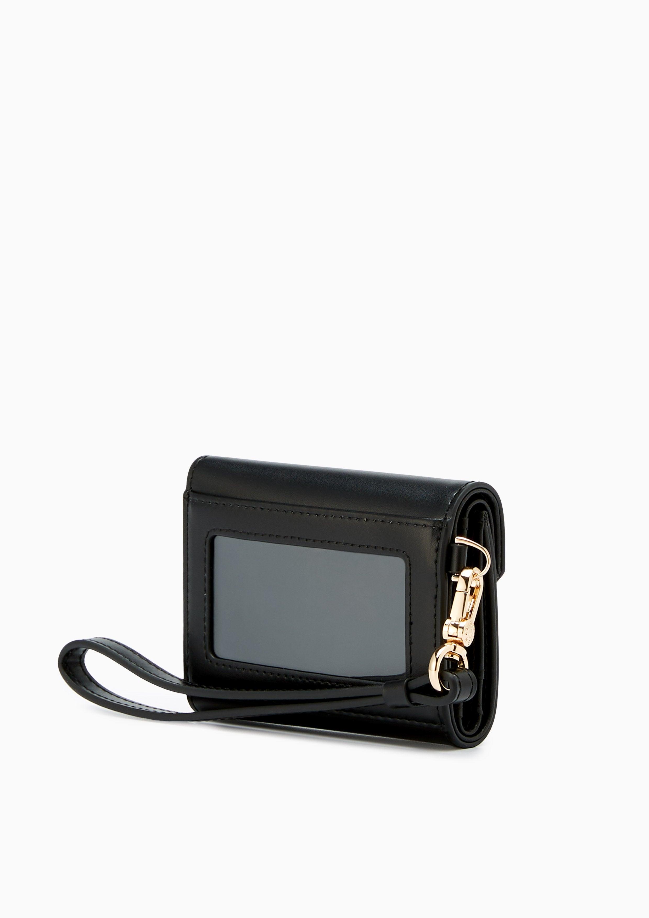 Posh Card Holder With Strap Black