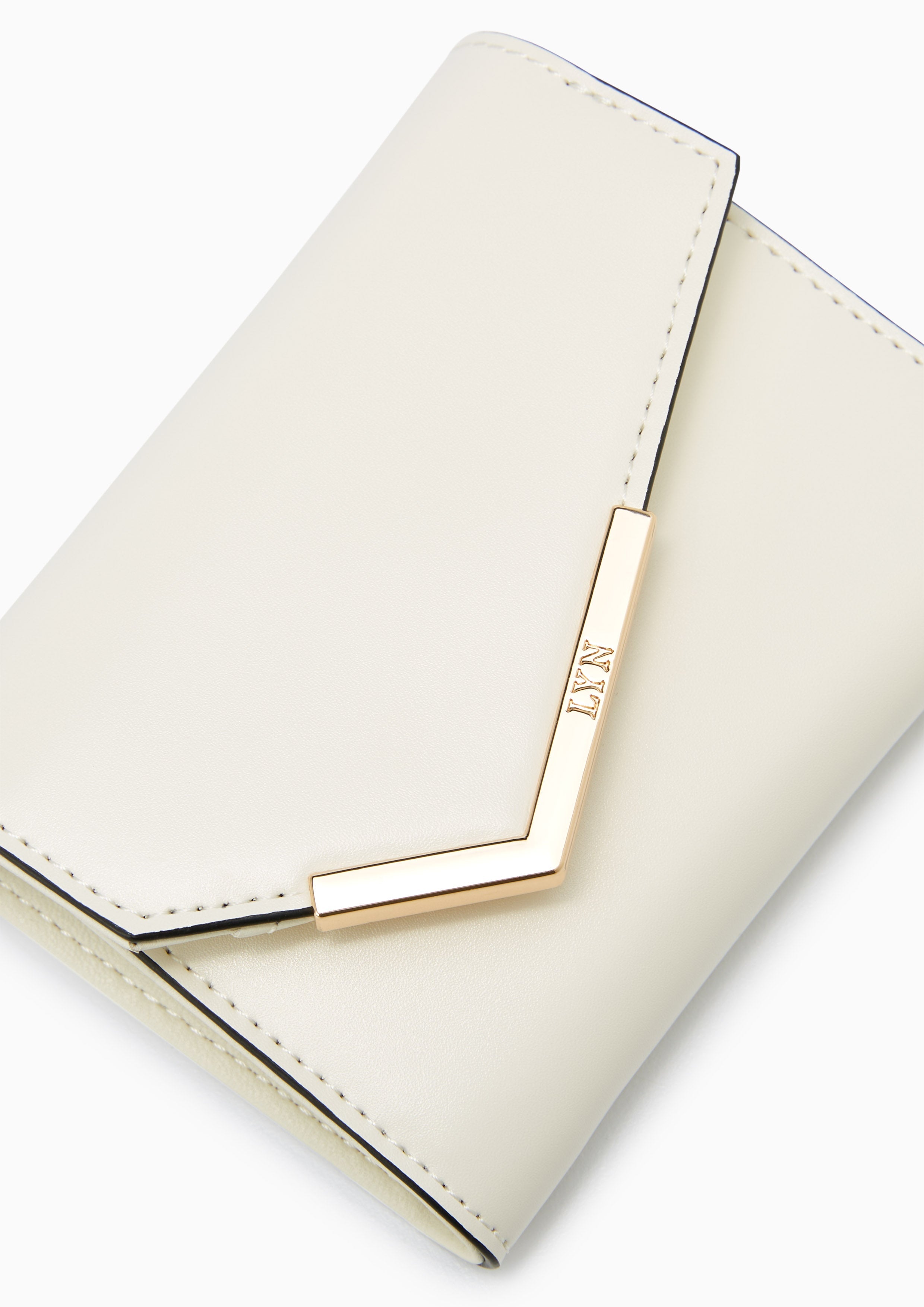 Posh Tri Fold Wallet Ivory