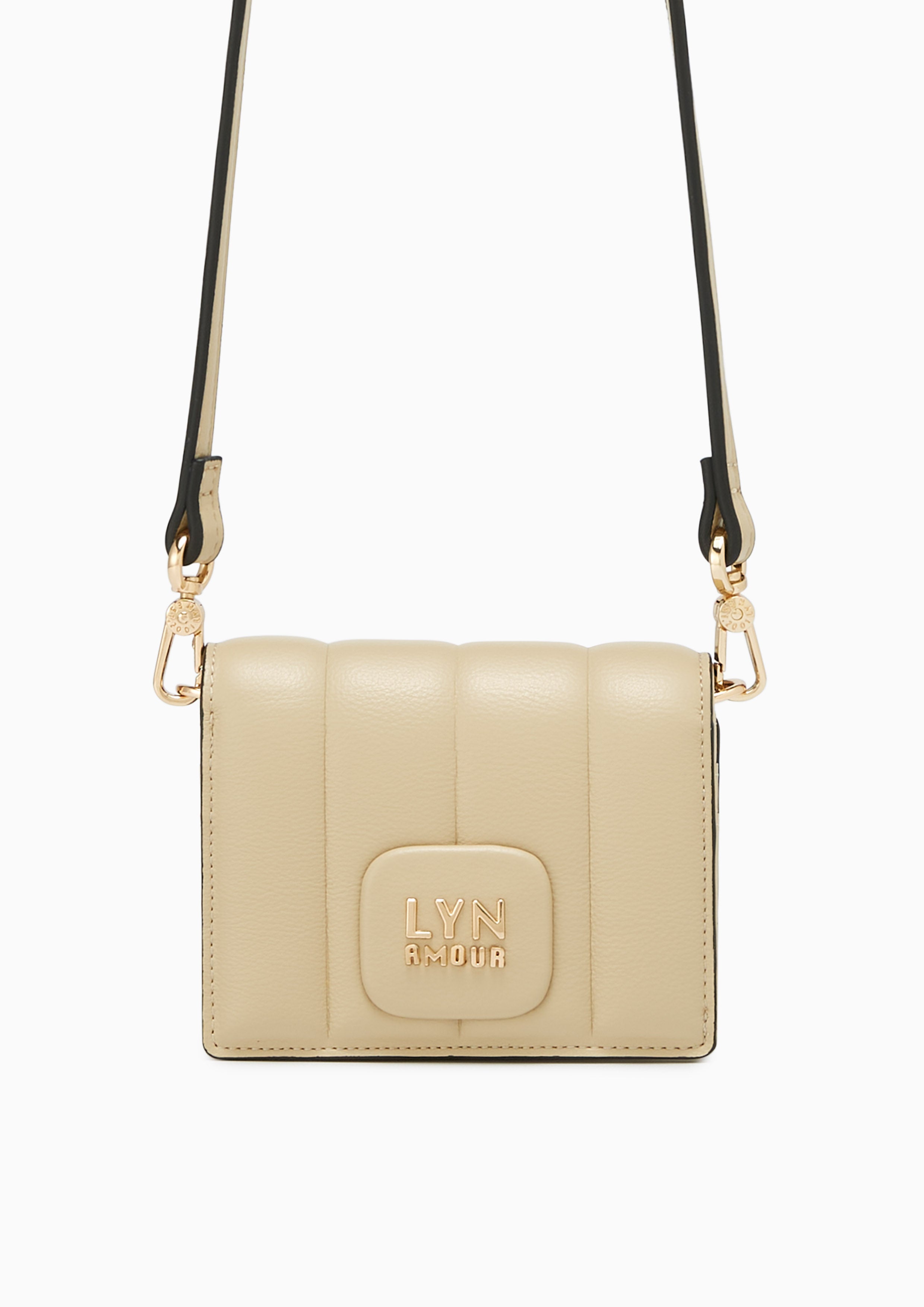 Naw Patti Short Wallet On Chain Beige - Lyn TH