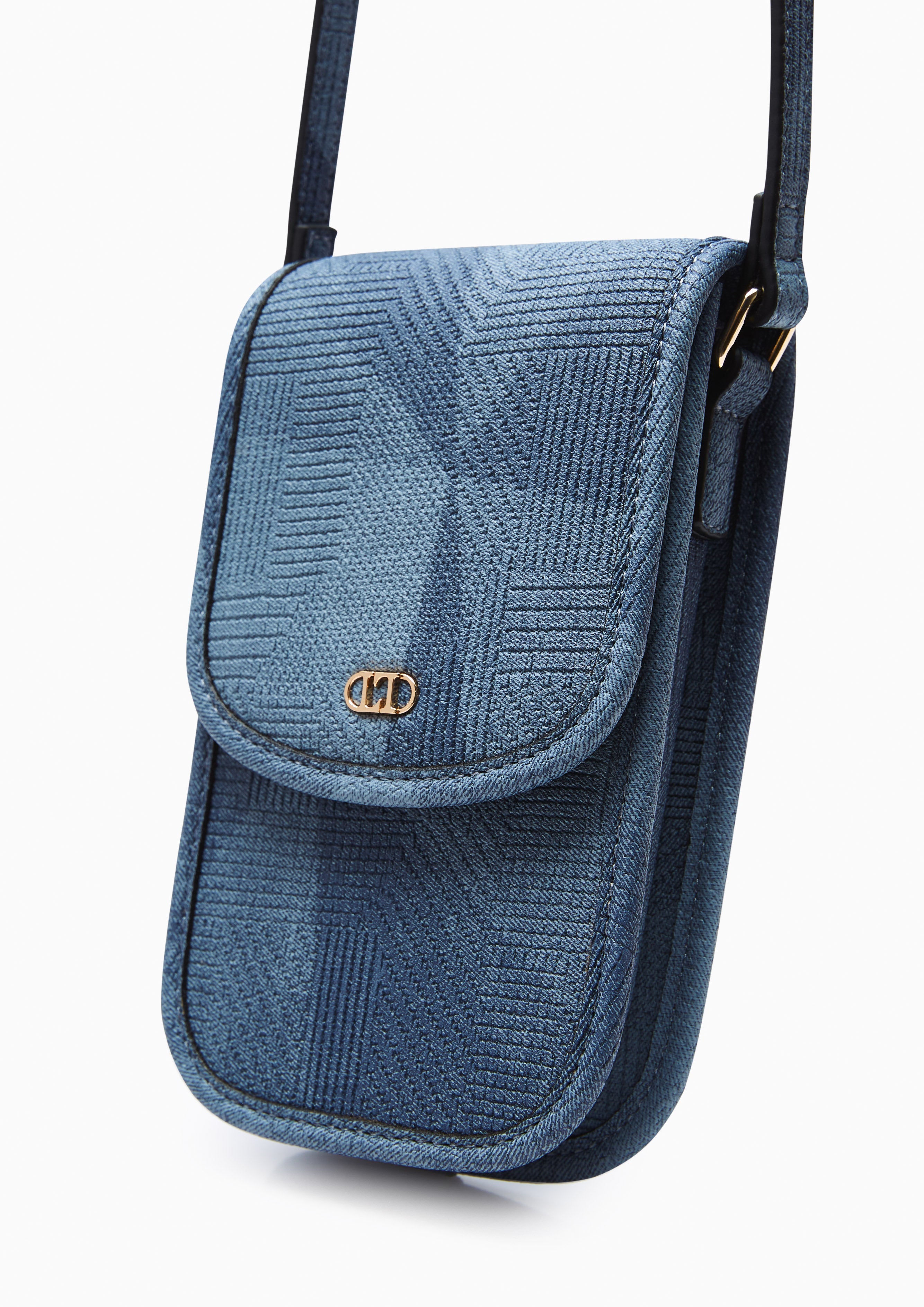 Dustin Denim Mobile Sling Bag Blue