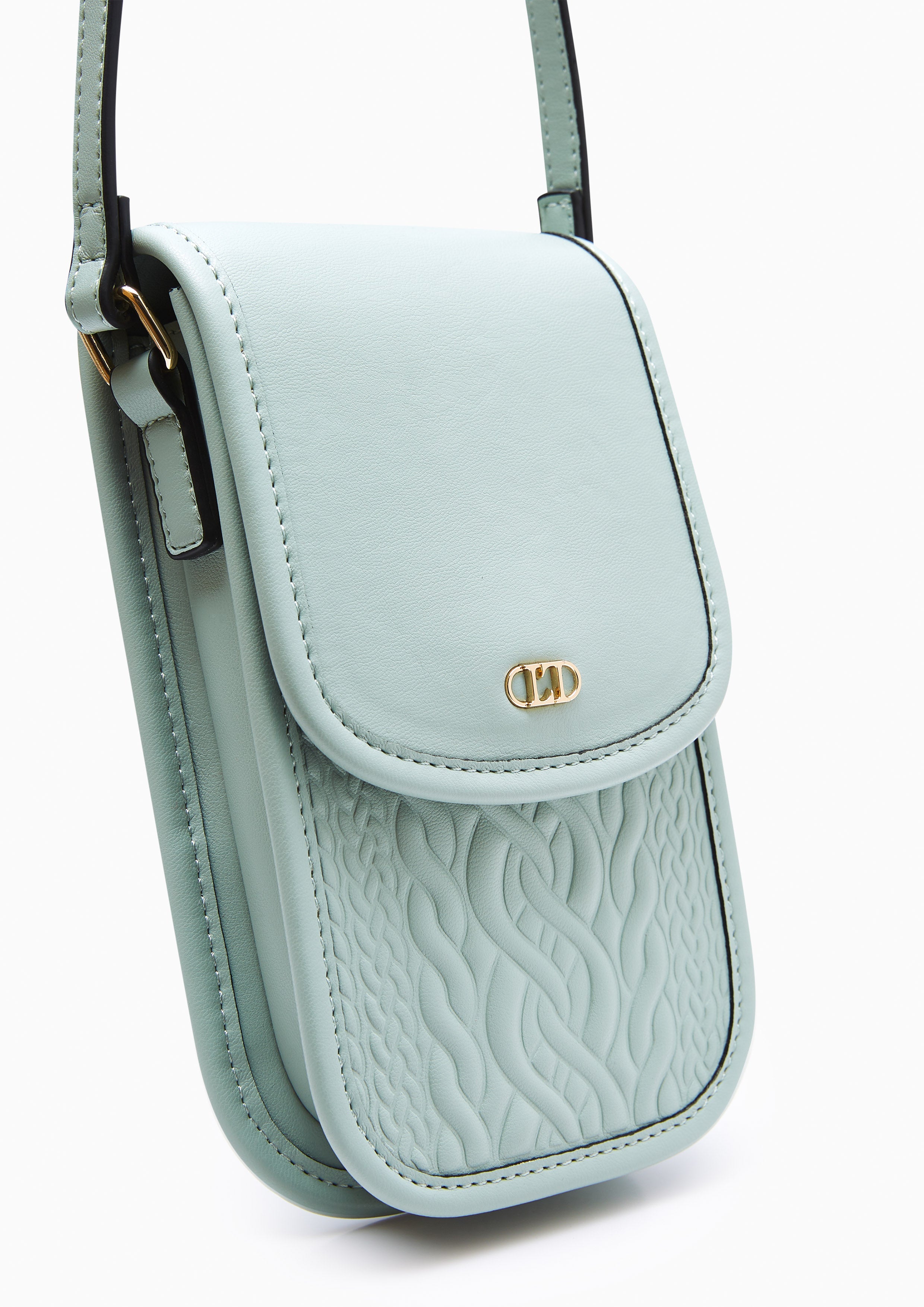 Dustin Denim Mobile Sling Bag Light Green