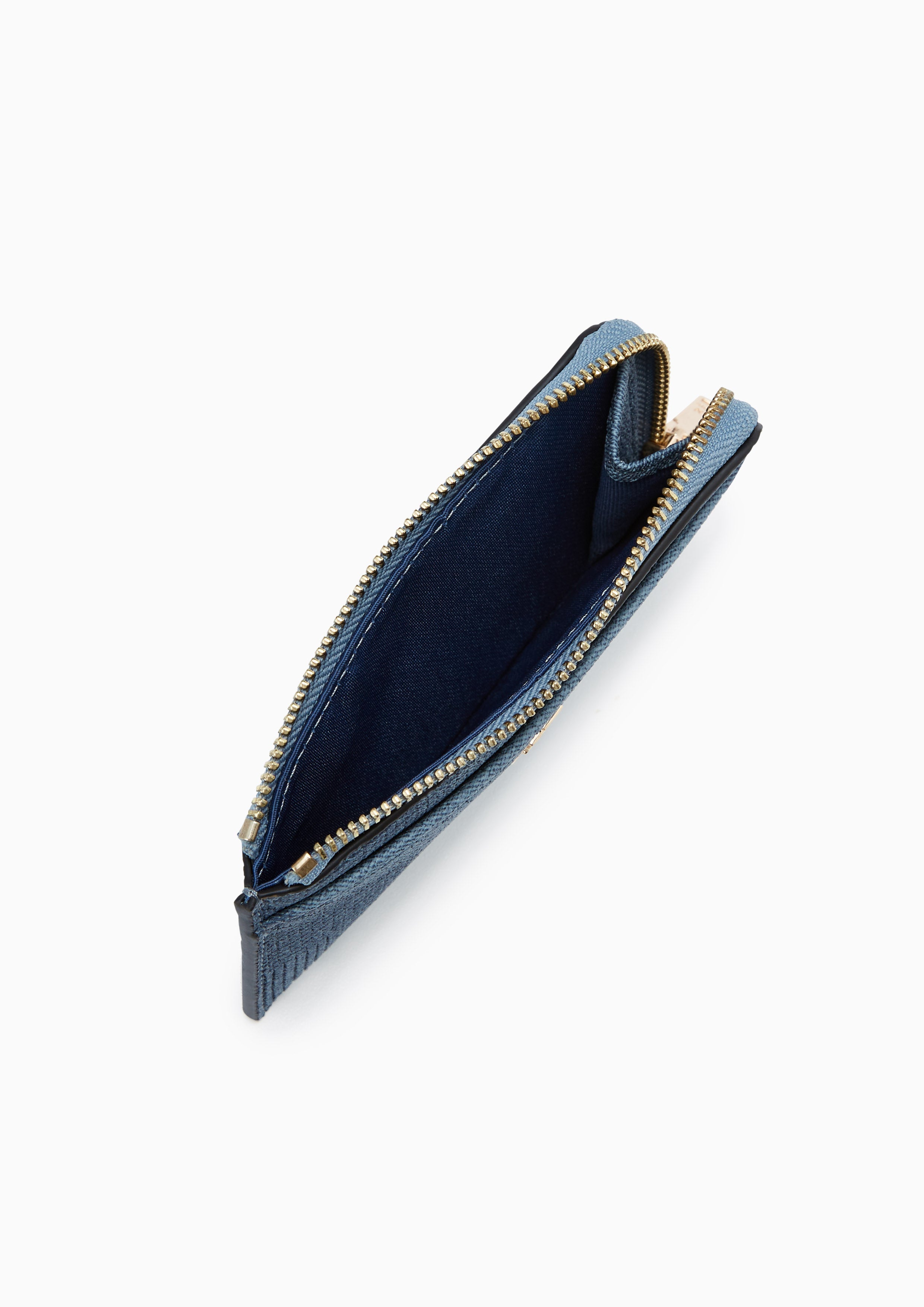 Dustin Denim Zip Pouch Blue