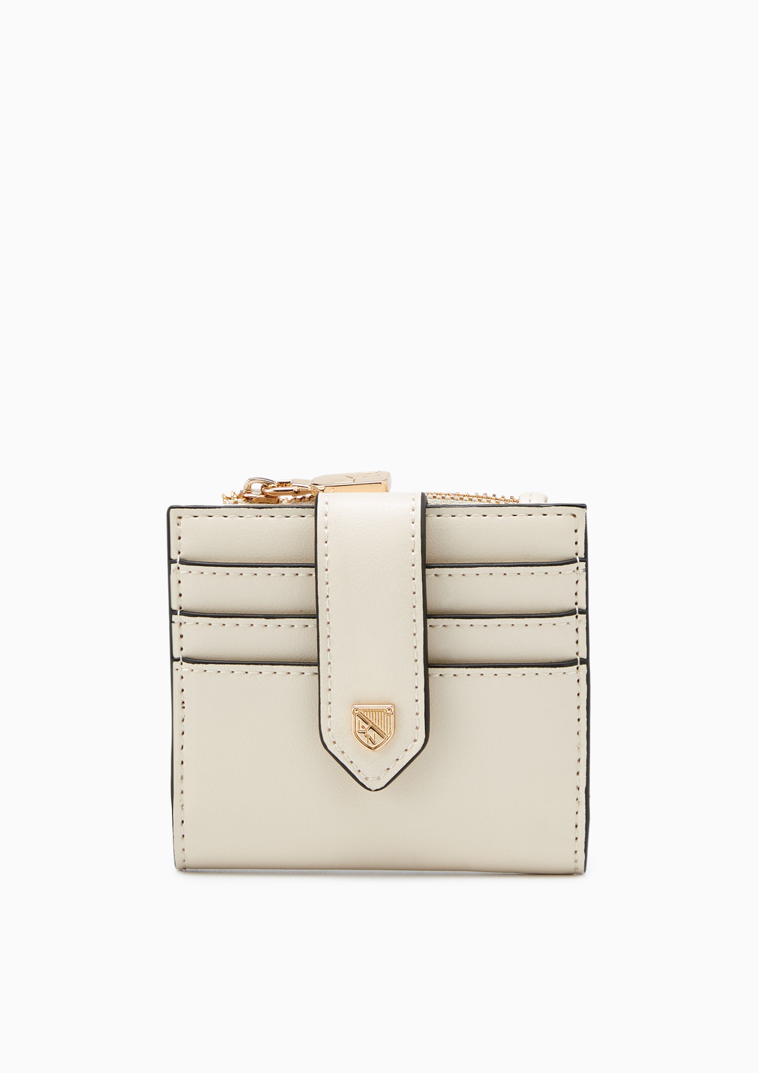 Re-Edit Marble Semi Short Wallet Ivory - Lyn TH