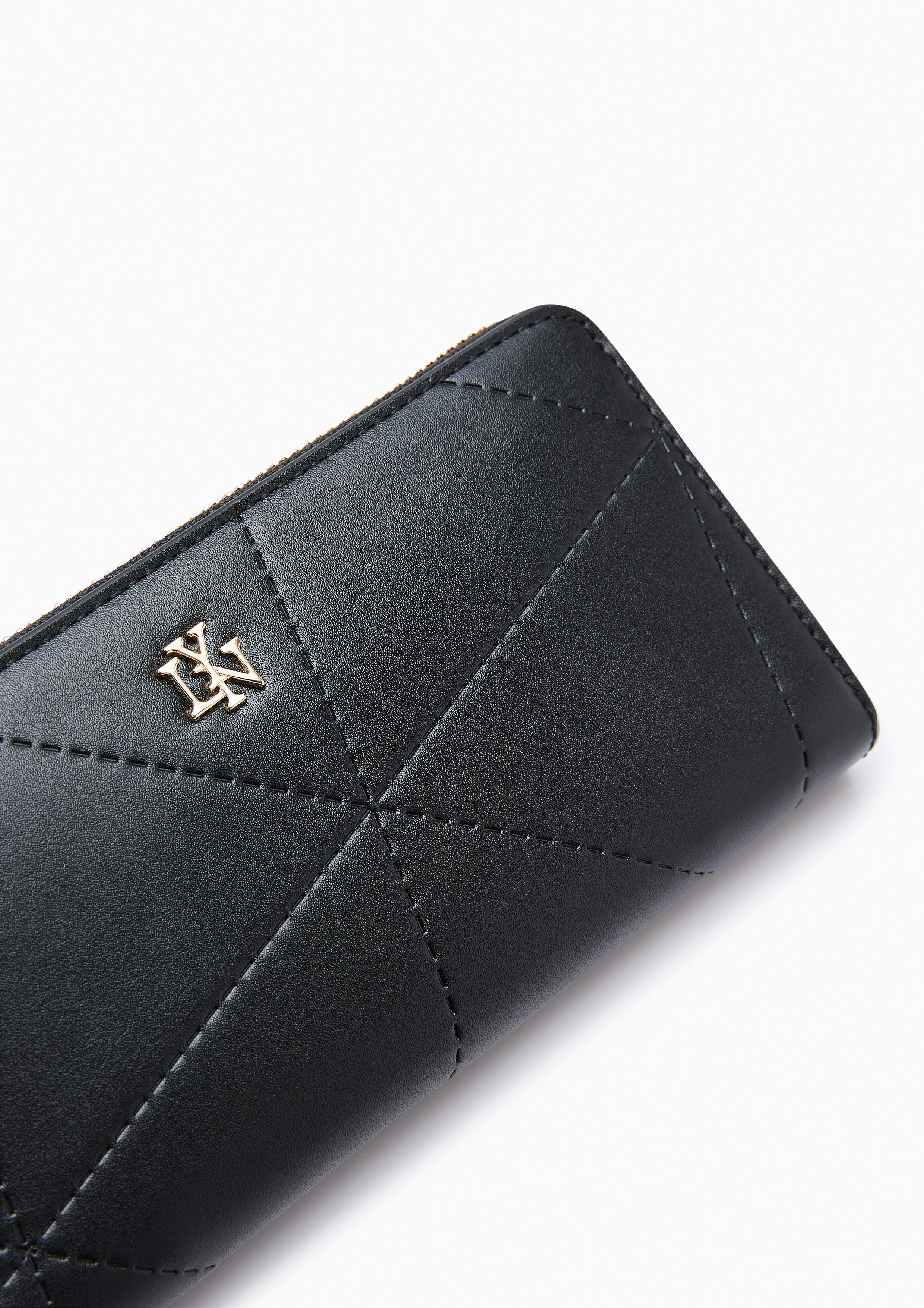 Prisma Long Zip Wallet Black