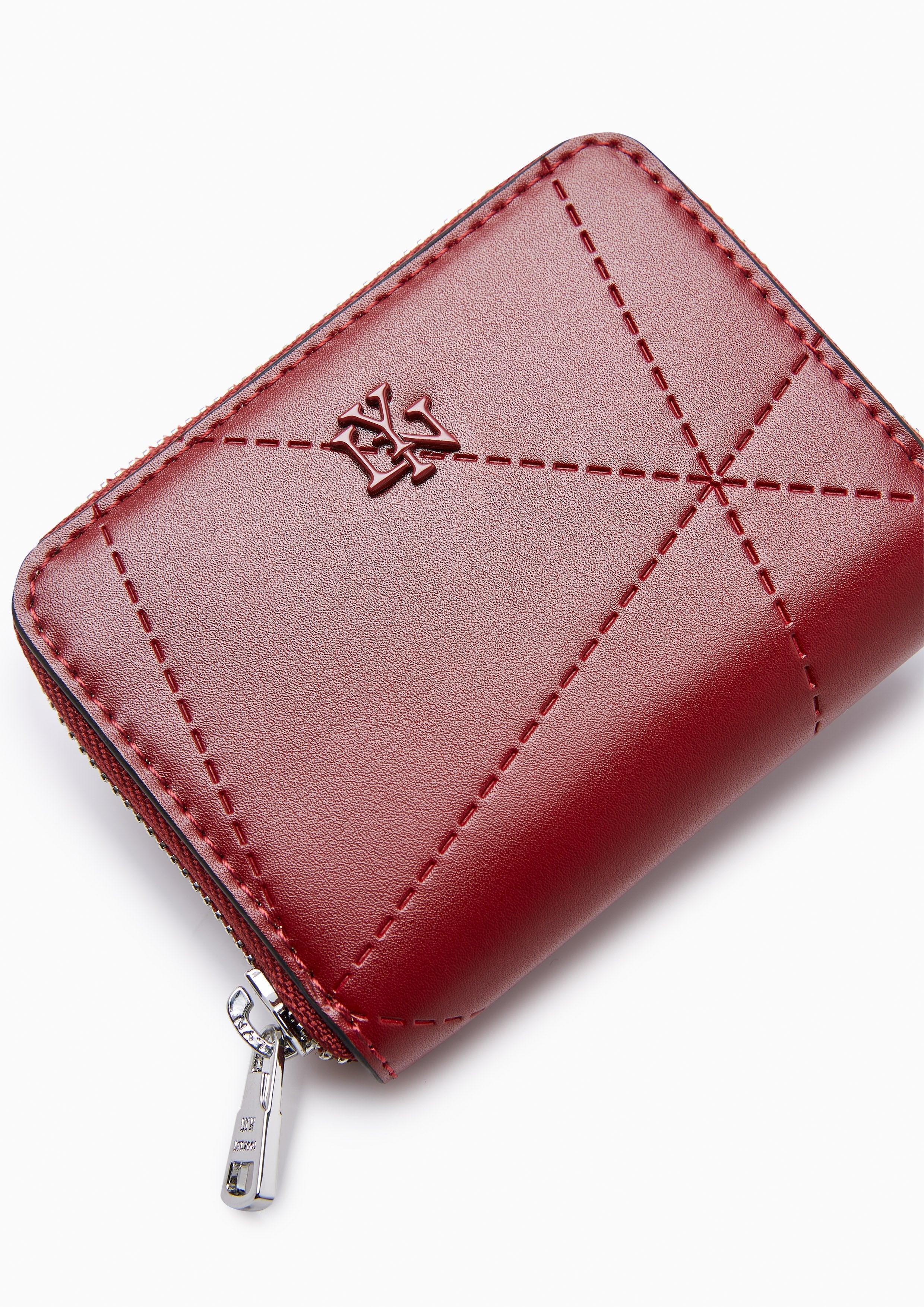 Prisma Short Zip Wallet Red