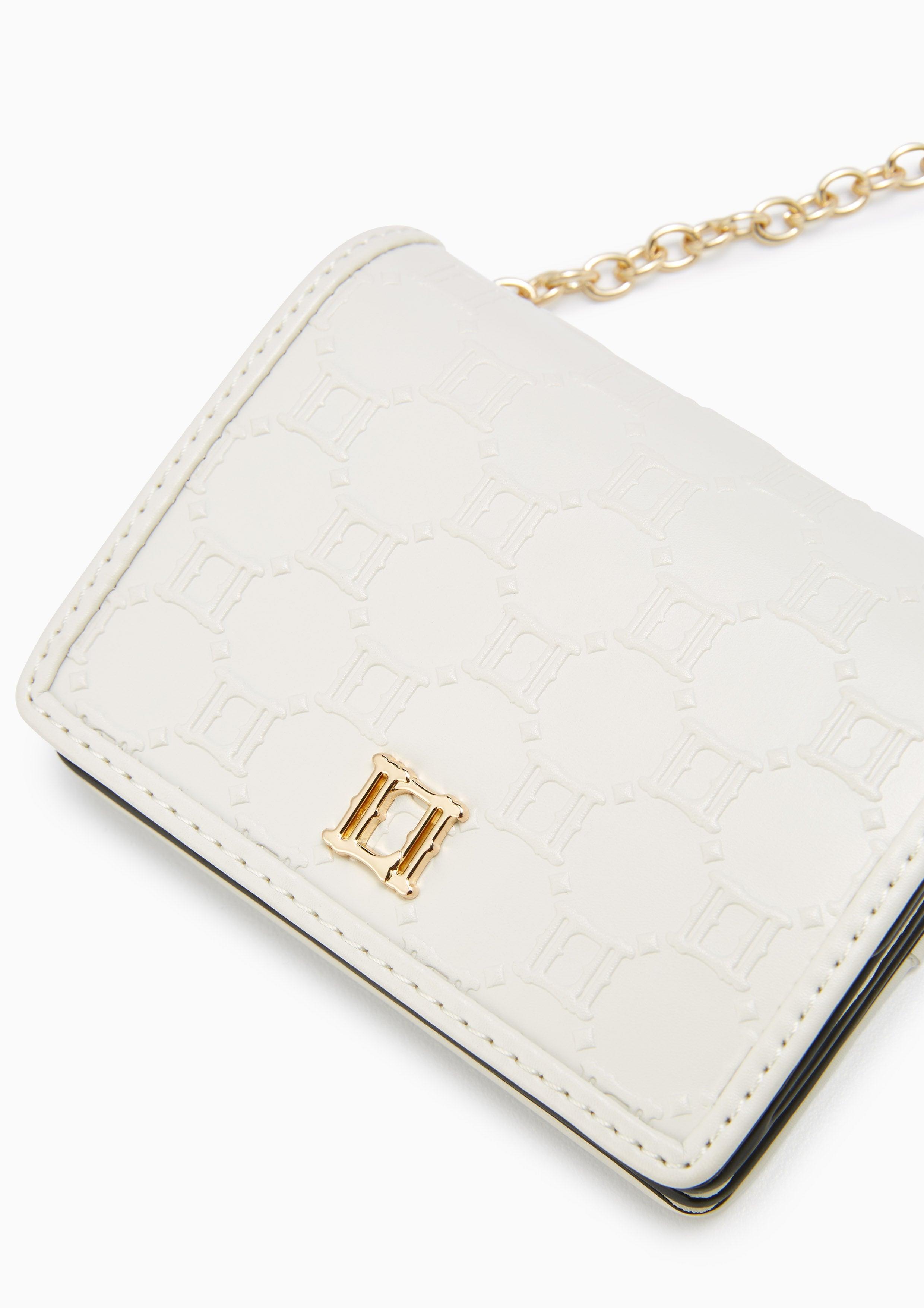 Letitita Short Wallet On Chain Off-White