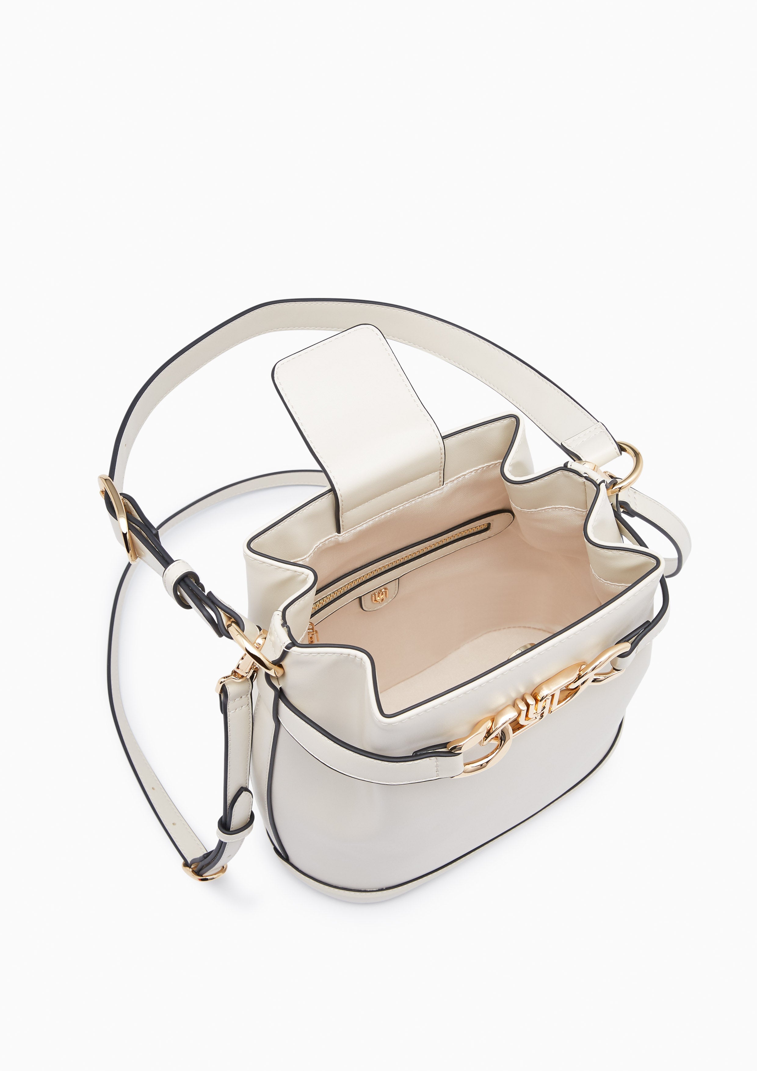 Metal Infinite M Bucket Bag Beige - Lyn TH