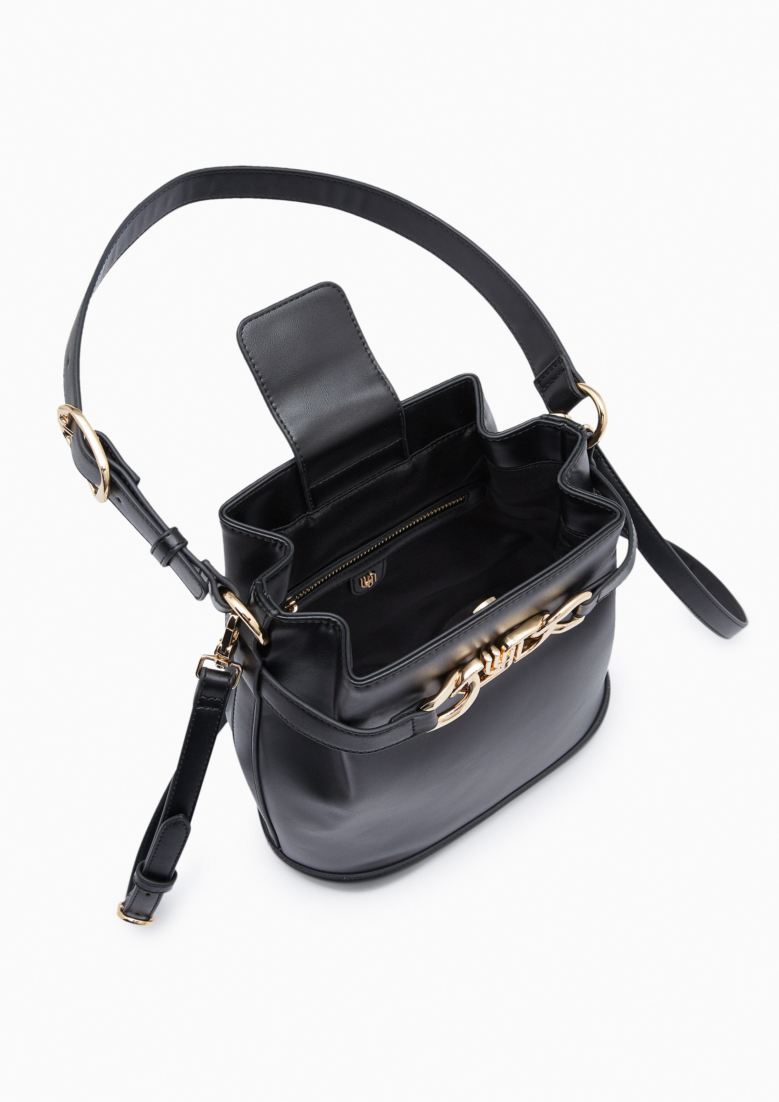 Metal Infinite M Bucket Bag Black - Lyn TH