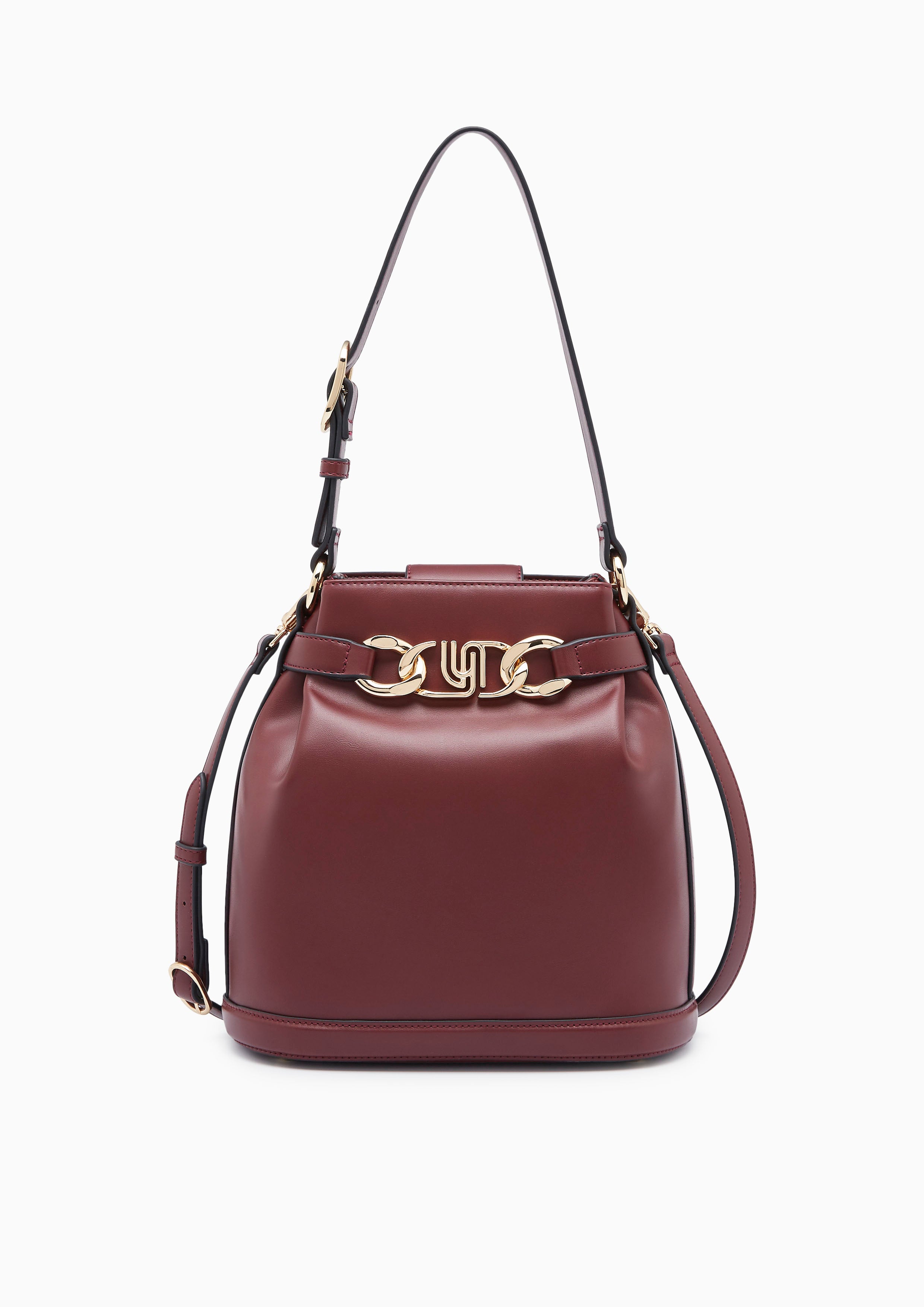 Metal Infinite M Bucket Bag Dark Red - Lyn TH