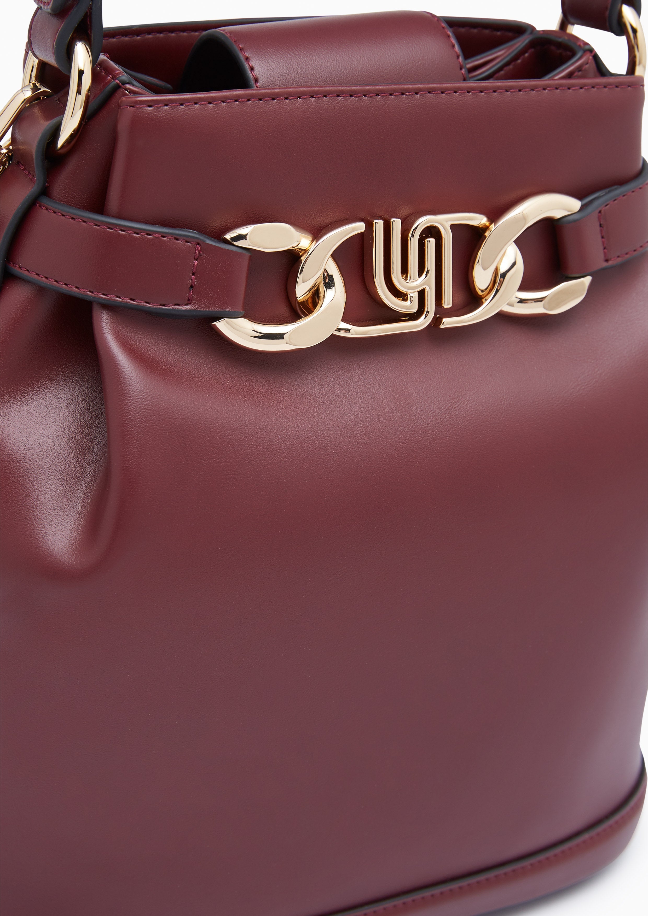 Metal Infinite M Bucket Bag Dark Red - Lyn TH