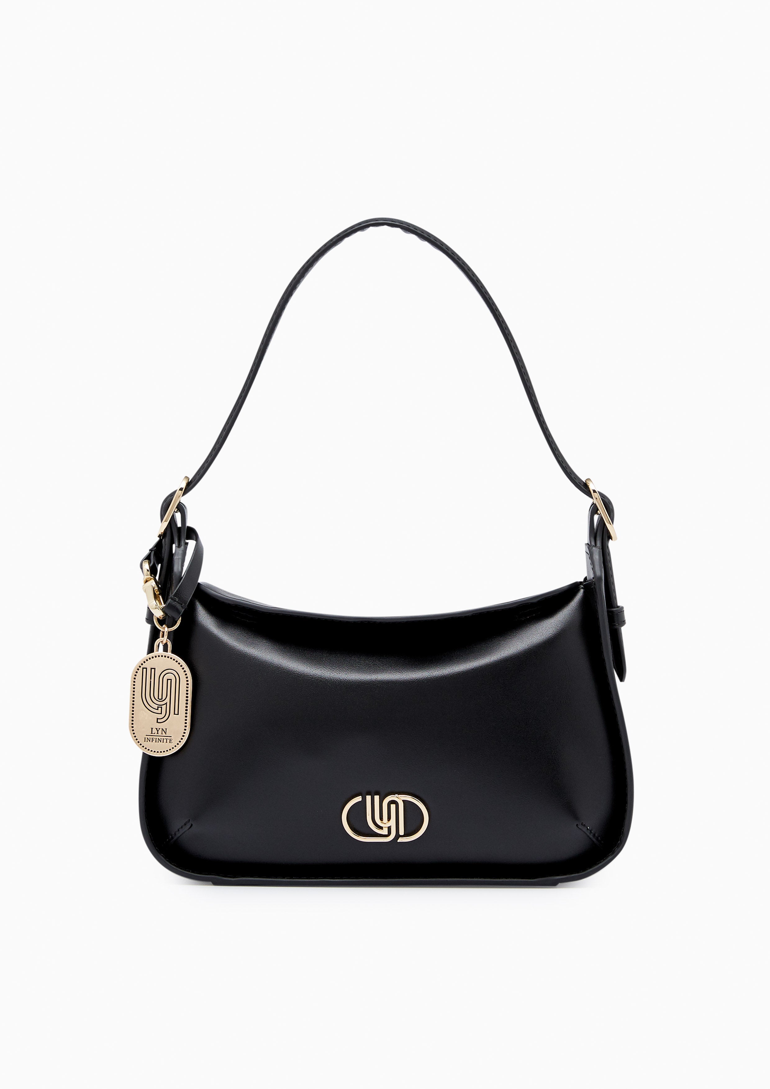 Mintage Plain Inf M Shoulder Bag Black - Lyn TH