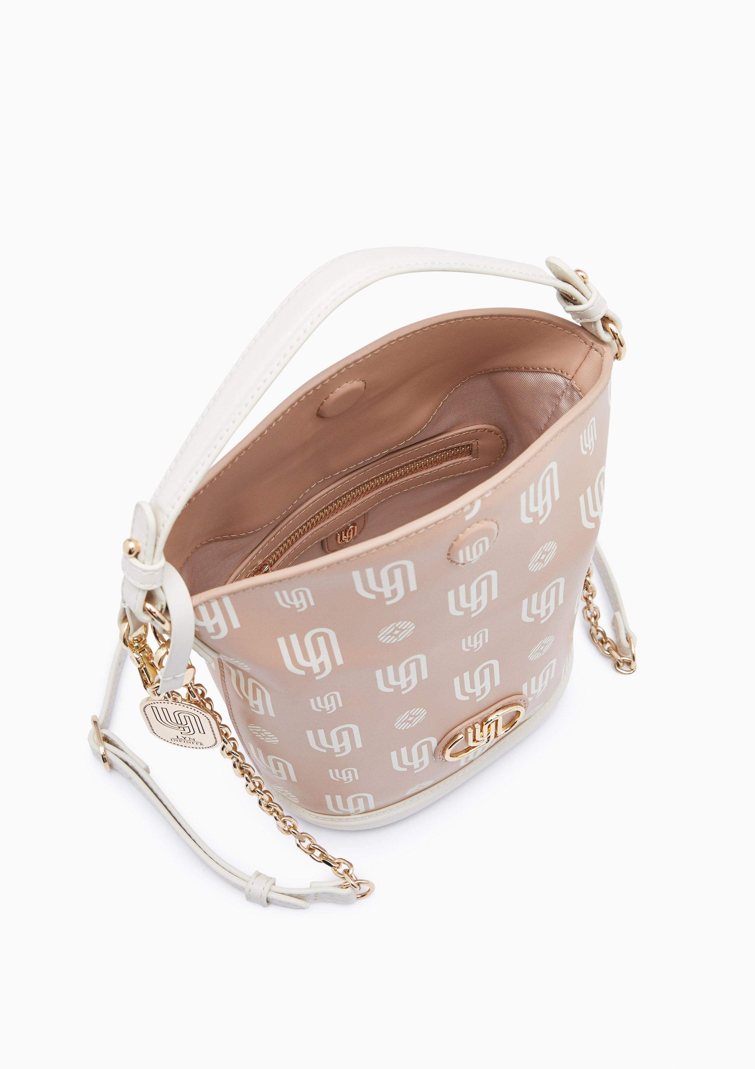 Mintage Print Inf S Bucket Bag Beige - Lyn TH