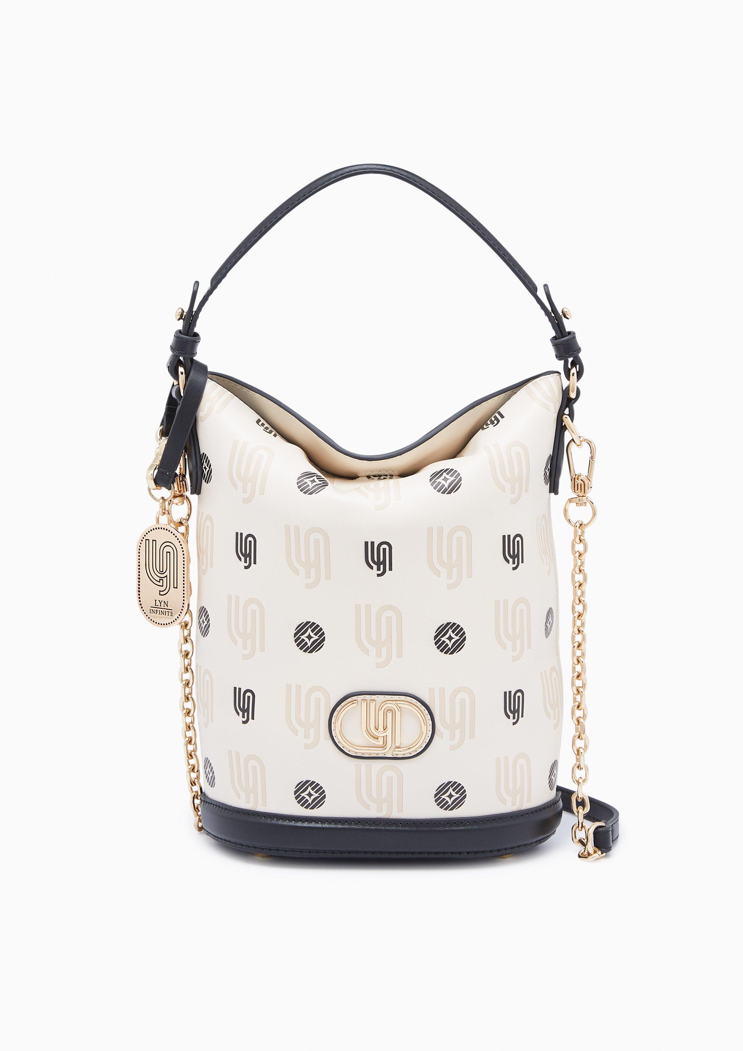 Mintage Print Inf S Bucket Bag Ivory - Lyn TH