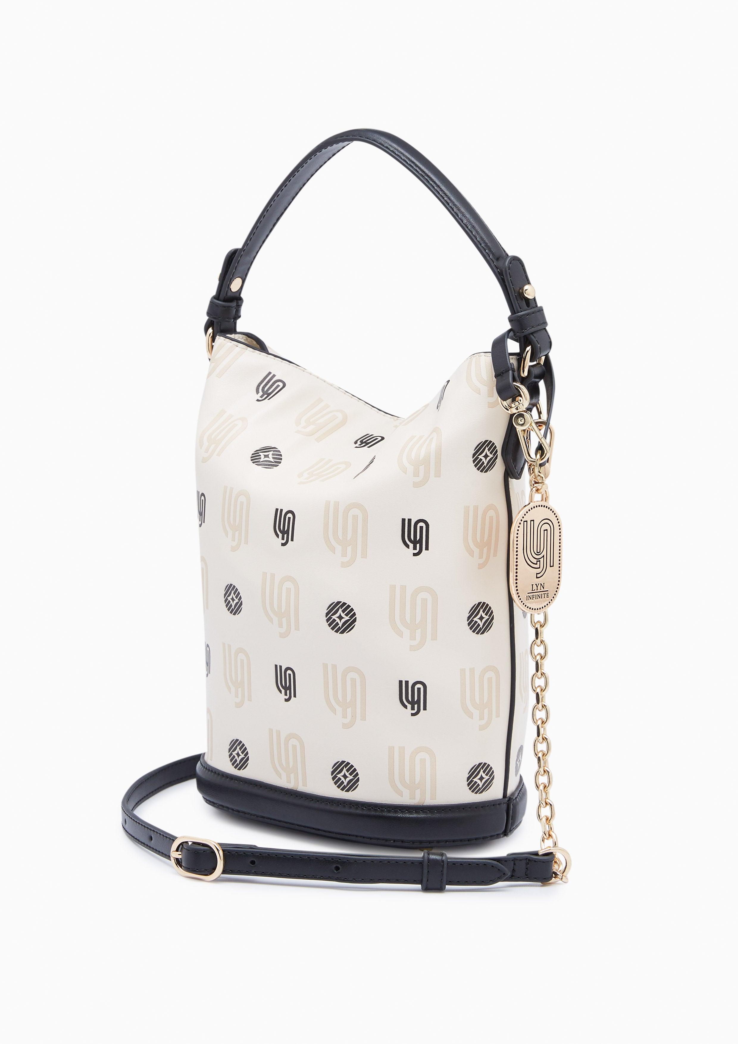 Mintage Print Inf S Bucket Bag Ivory - Lyn TH