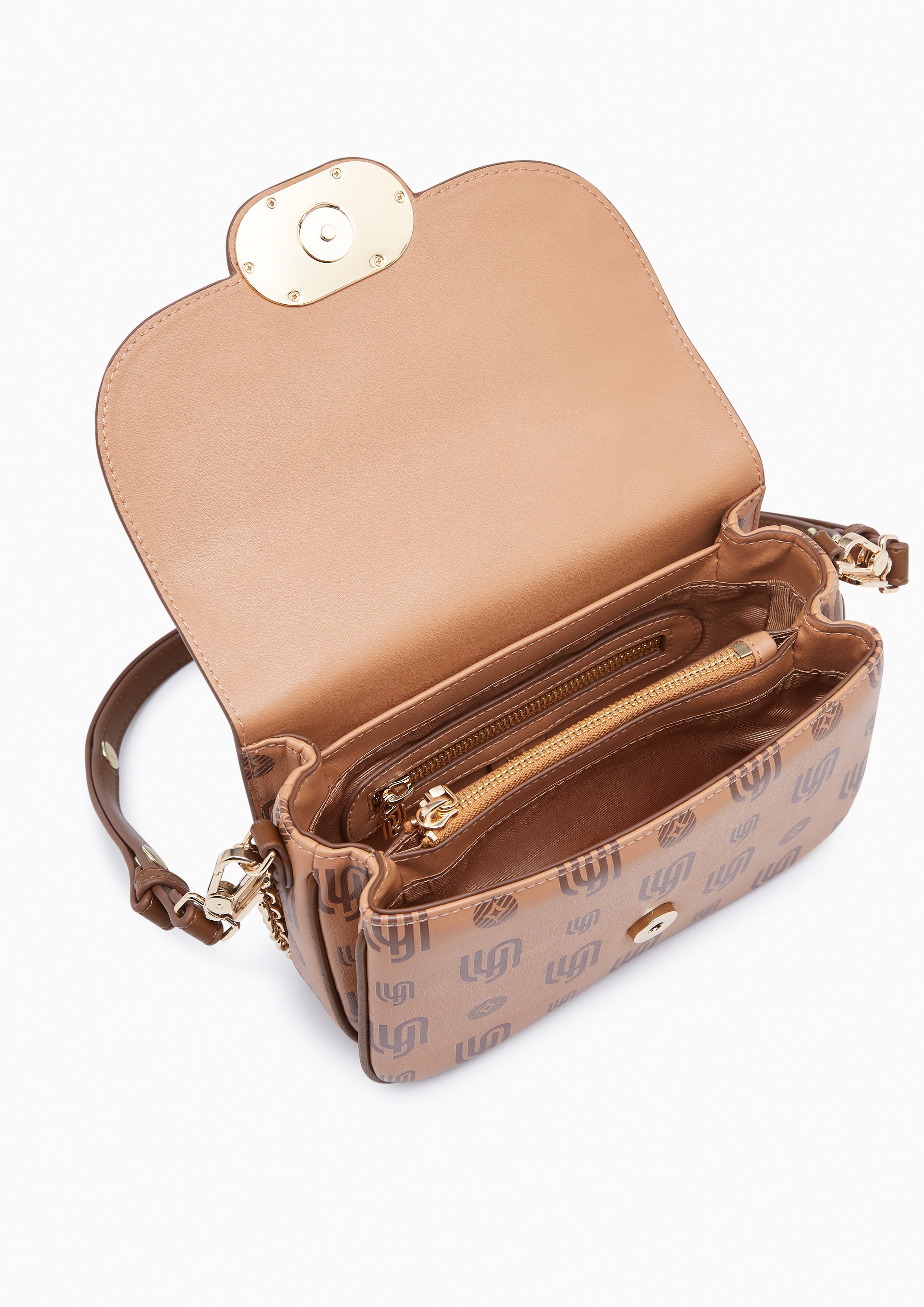 Mintage Print Inf S Crossbody Bag Light Brown - Lyn TH