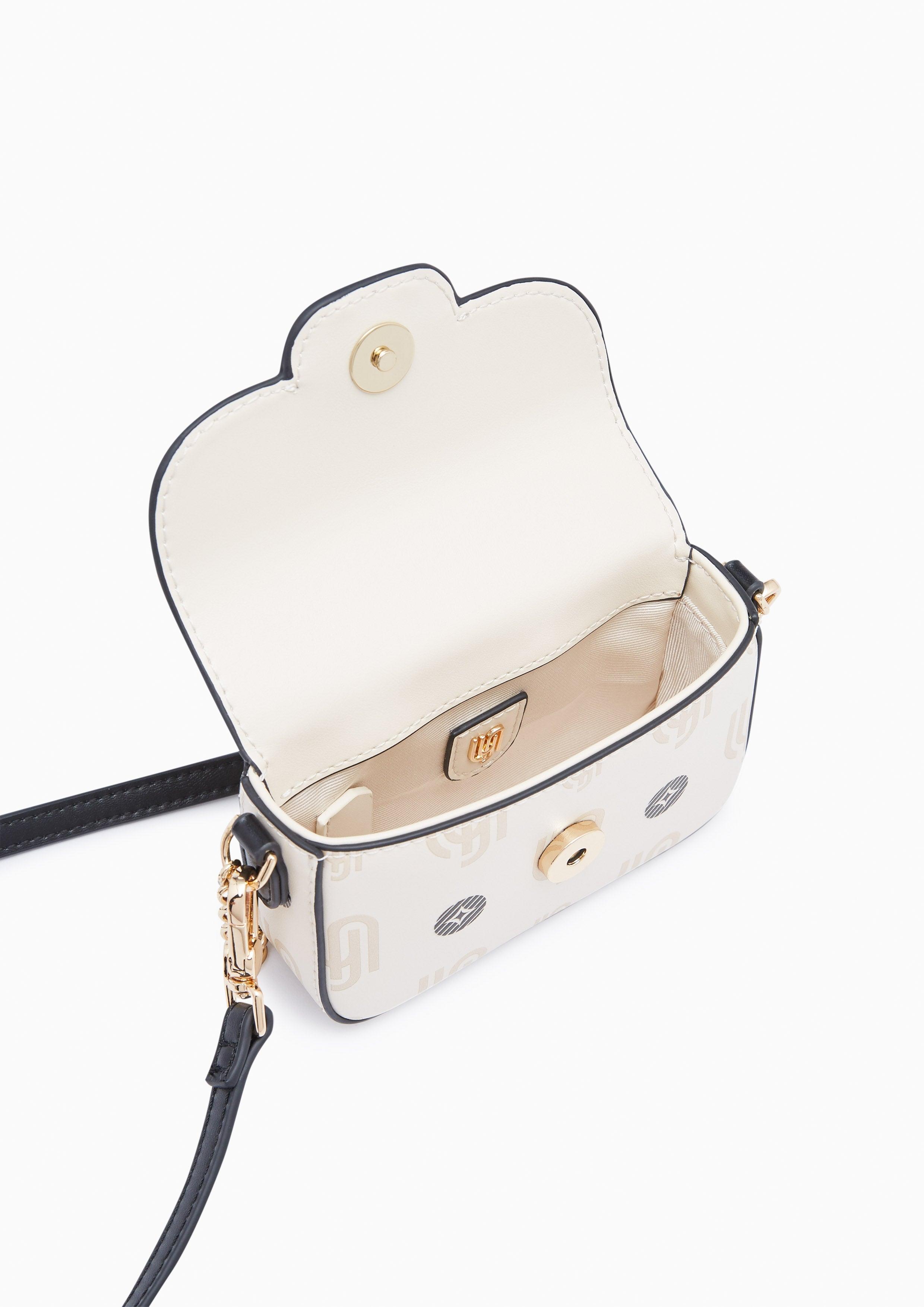 Mintage Print Inf XS Crossbody Bag White - Lyn TH