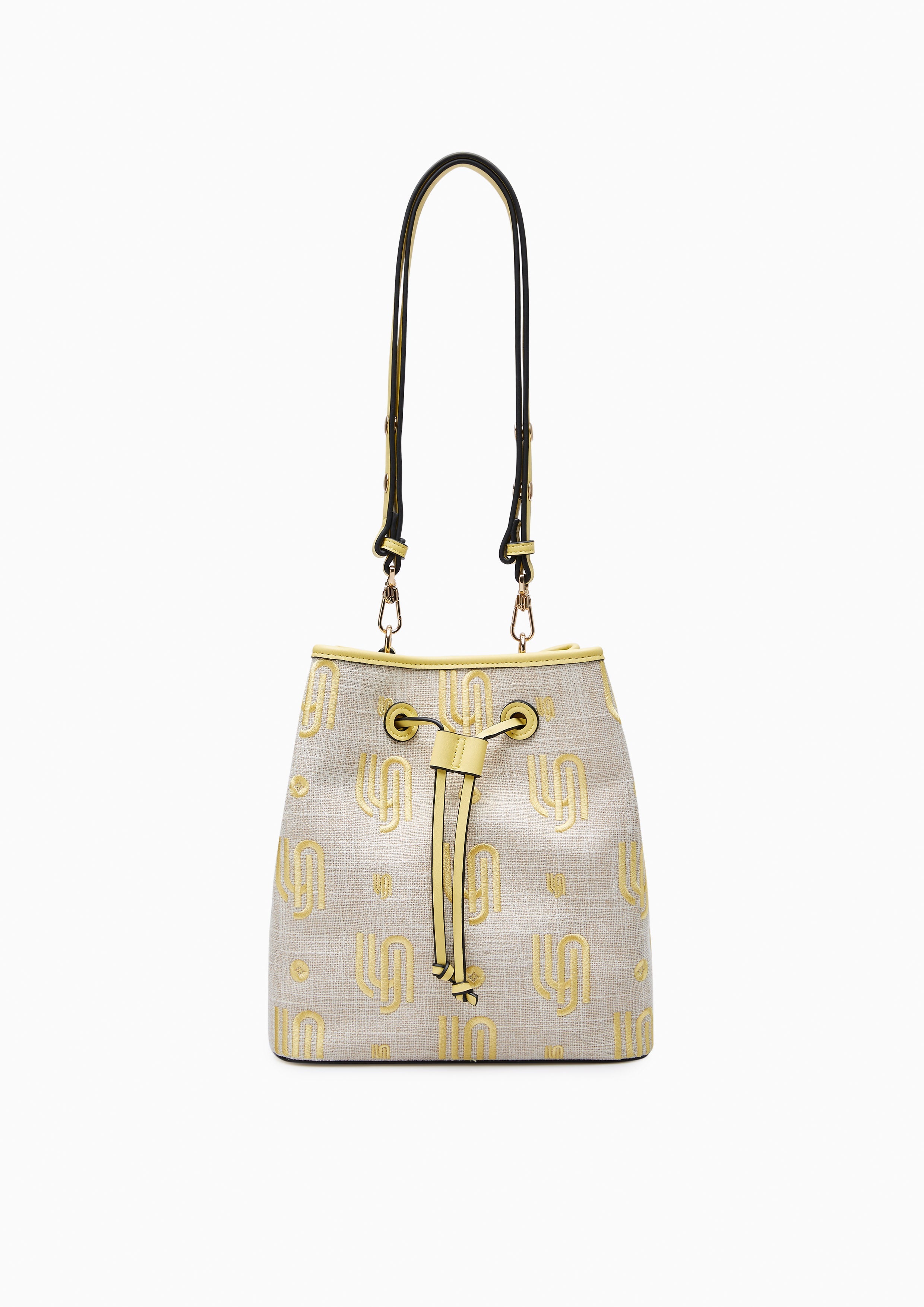 Leah Infinite Canvas Bucket Bag Yellow - Lyn TH